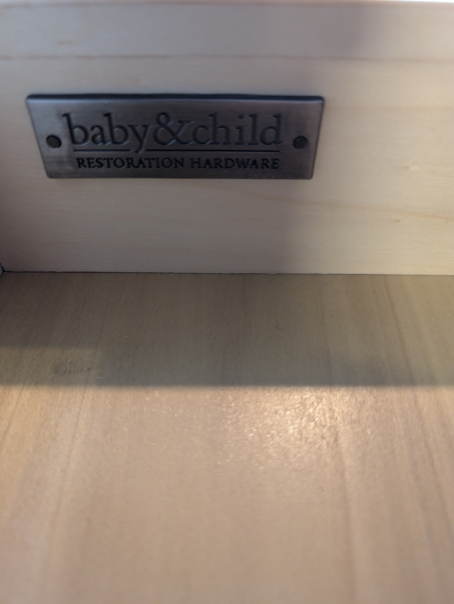 Restoration Hardware Baby & Child White Bedside Table with Drawer and Open Storage