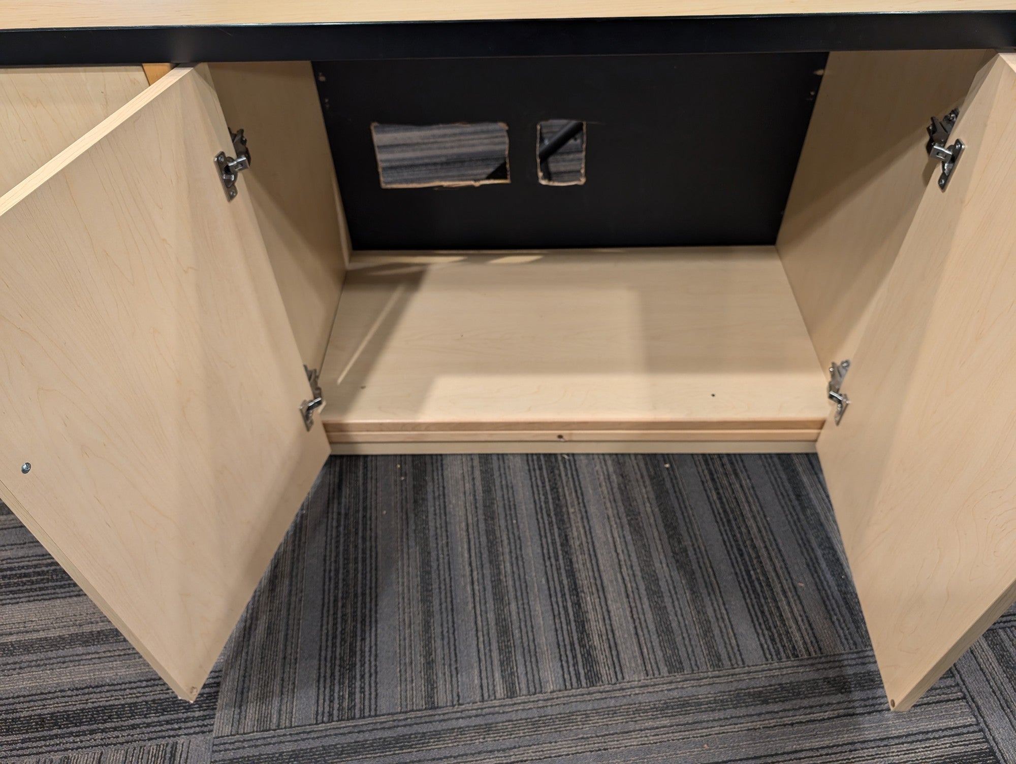 Light Wood Laminate Office Storage Credenza