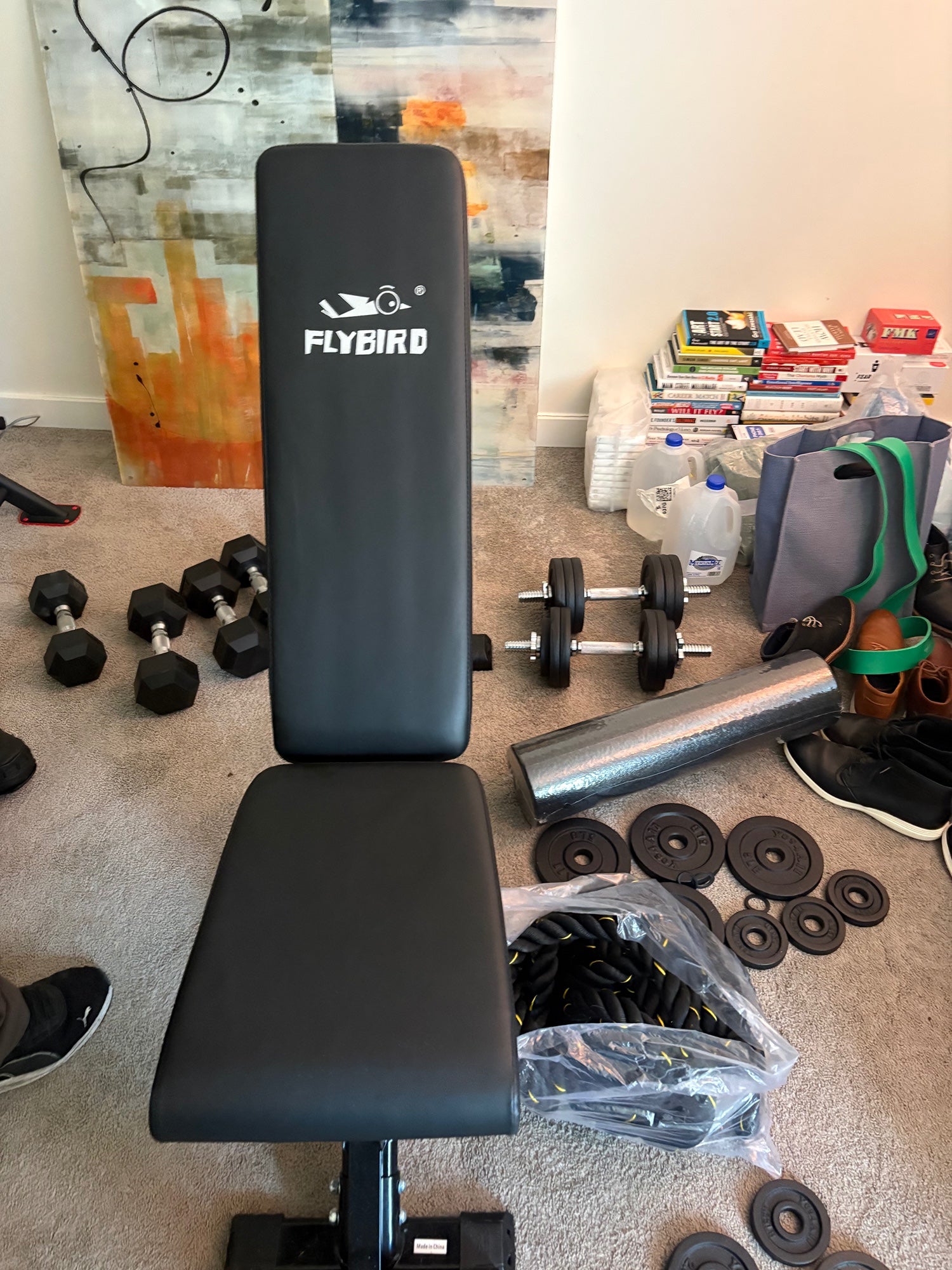FLYBIRD Sturdy Compact Adjustable Weight Bench