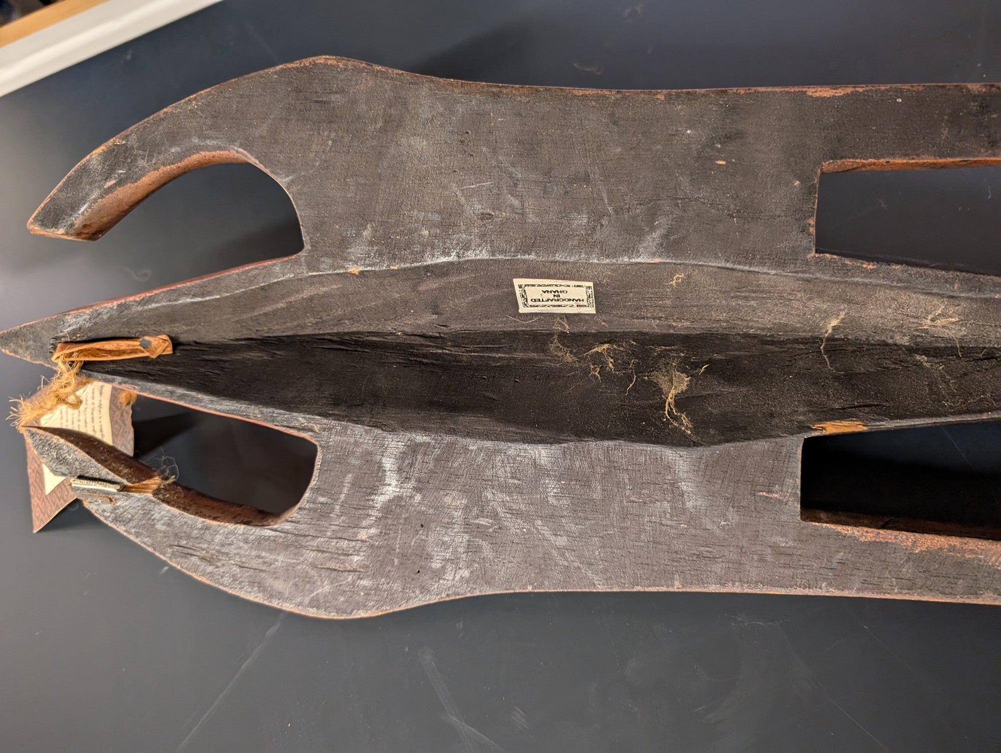 Hand Crafted Ghanaian Wood Sculpture Tribal Mask Art