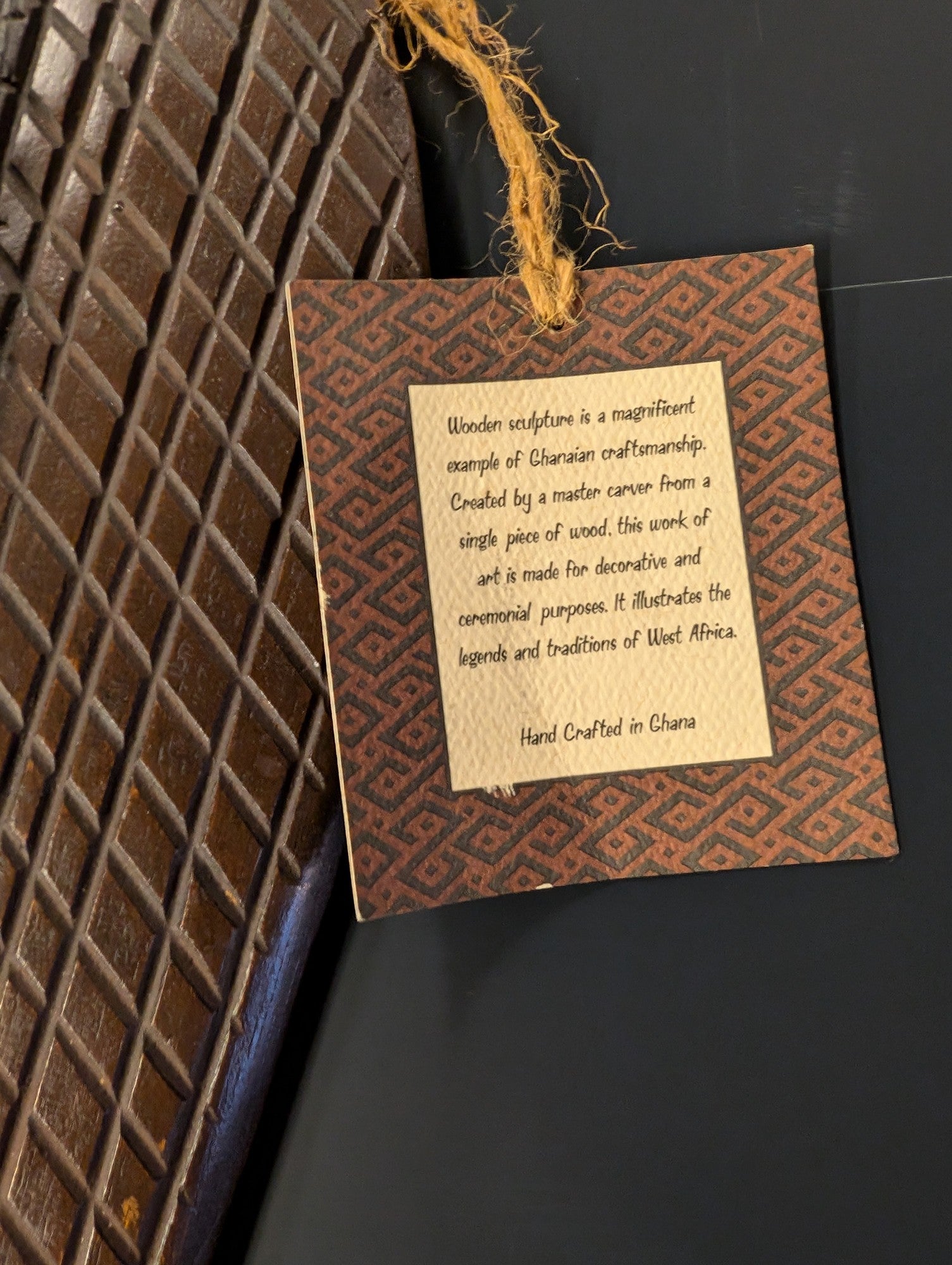 Handcrafted Ghanaian Wooden Tribal Mask Wall Art Sculpture