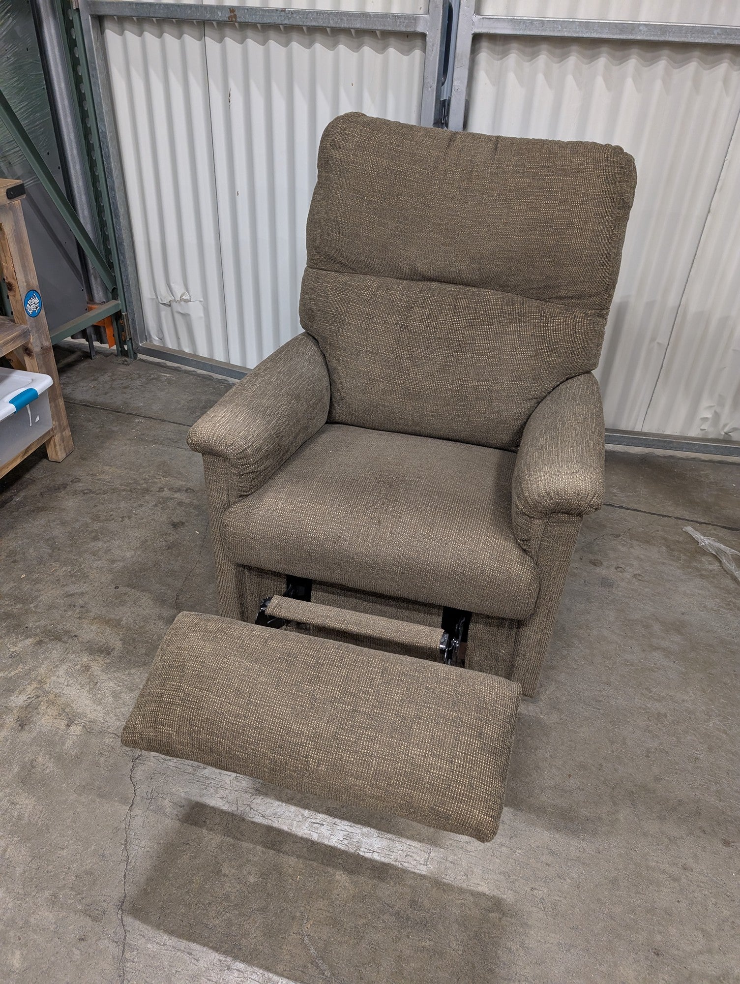 LazyBoy Neutral Tone Upholstered Recliner Rocking chair with Footrest
