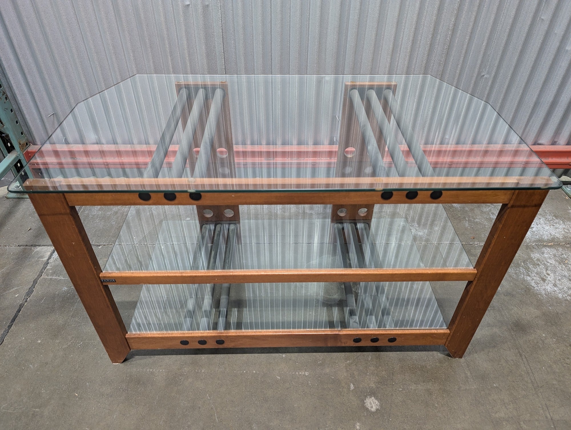 SANUS SYSTEMS Contemporary Wood and Glass Media Console