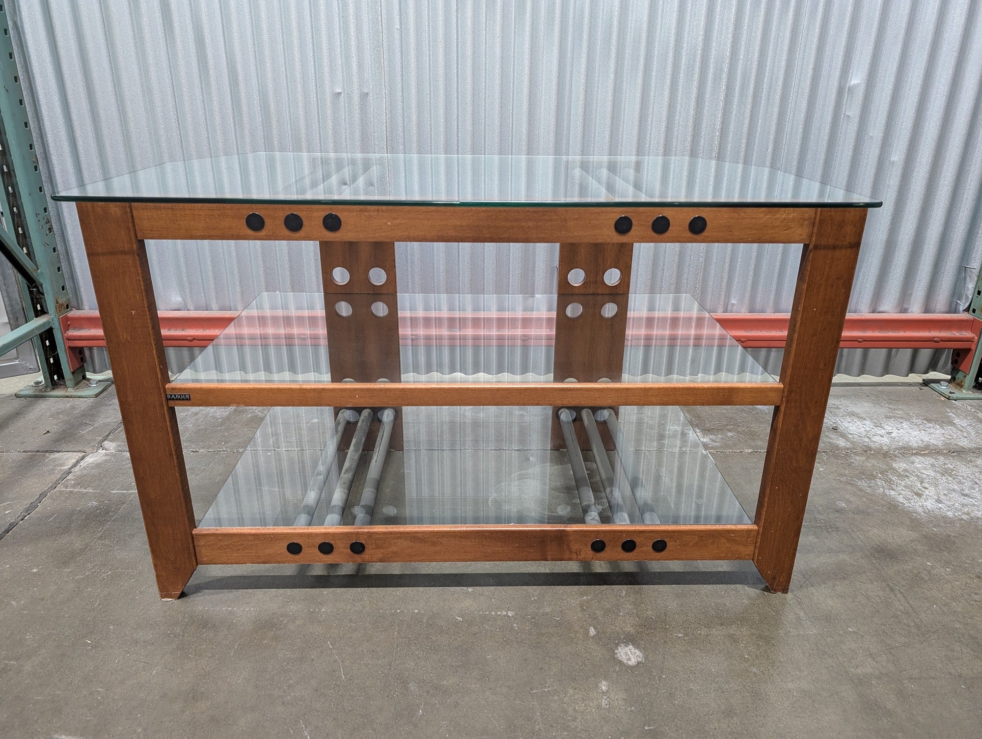 SANUS SYSTEMS Contemporary Wood and Glass Media Console