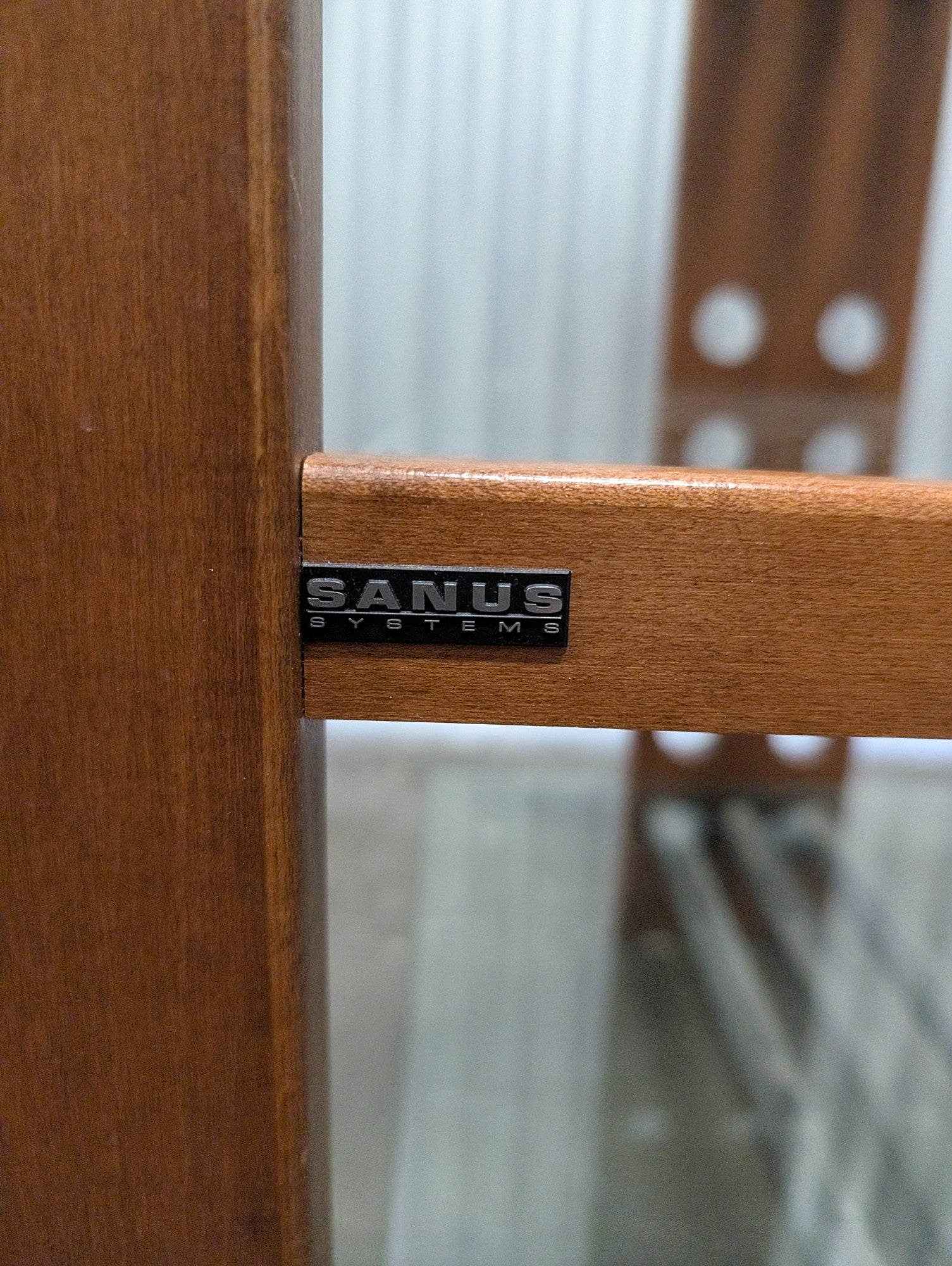 SANUS SYSTEMS Contemporary Wood and Glass Media Console