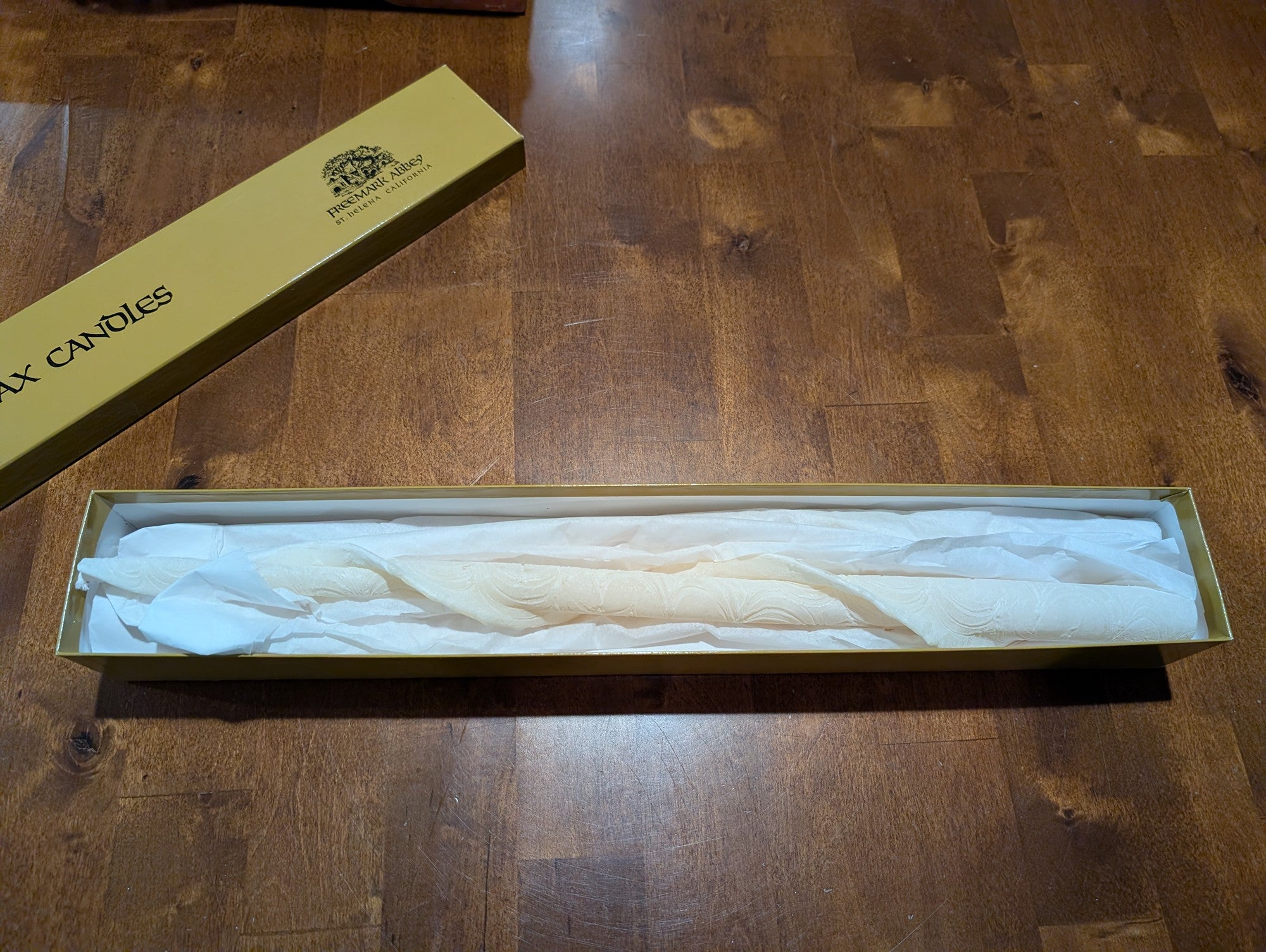 Hurd Beeswax Textured Taper Candles Freemark Abbey St. Helena California