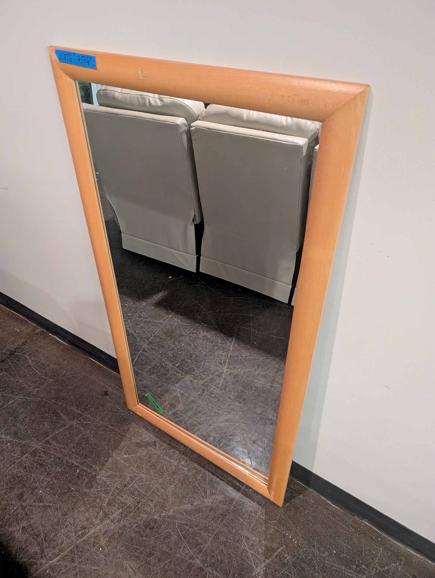 Contemporary Light Wood Full-Length Mirror