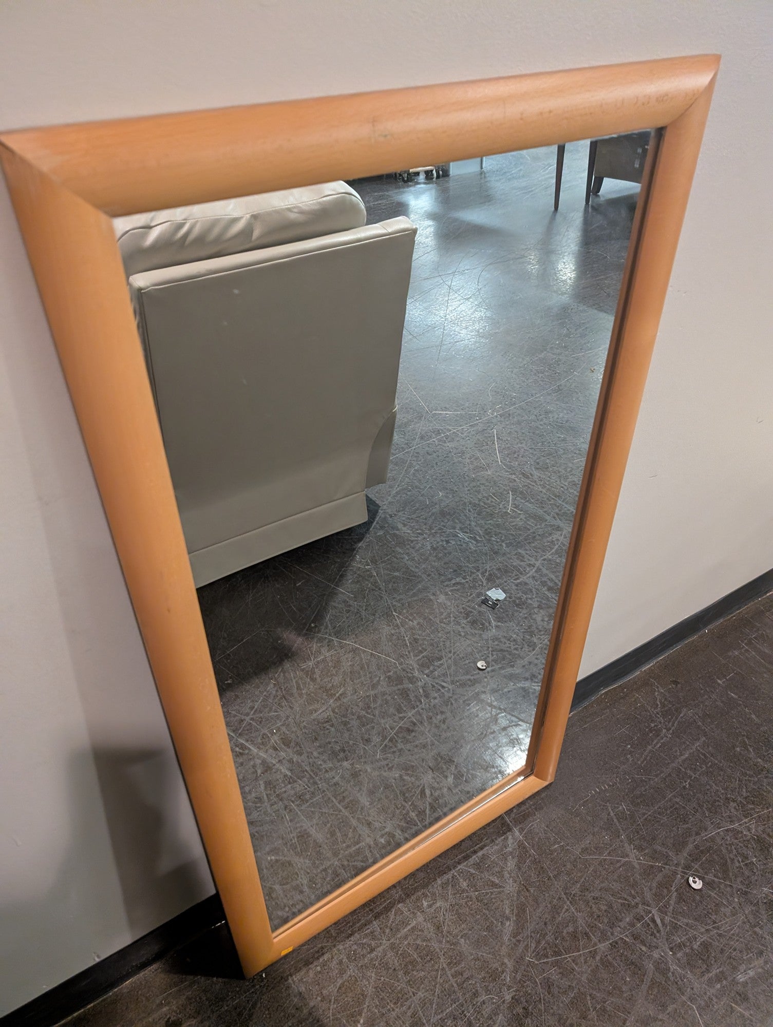 Contemporary Light Wood Full-Length Mirror