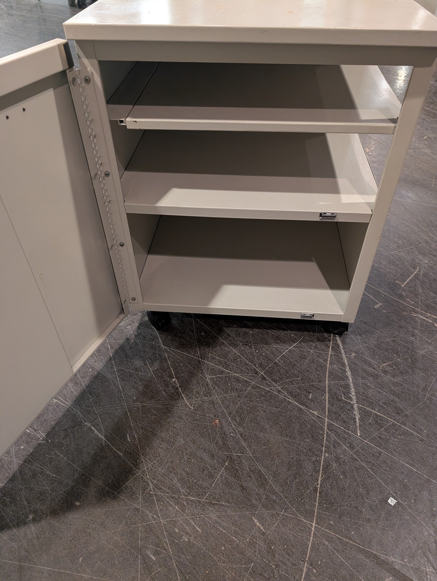 Mita Rolling Metal Office Utility Cabinet with Shelves