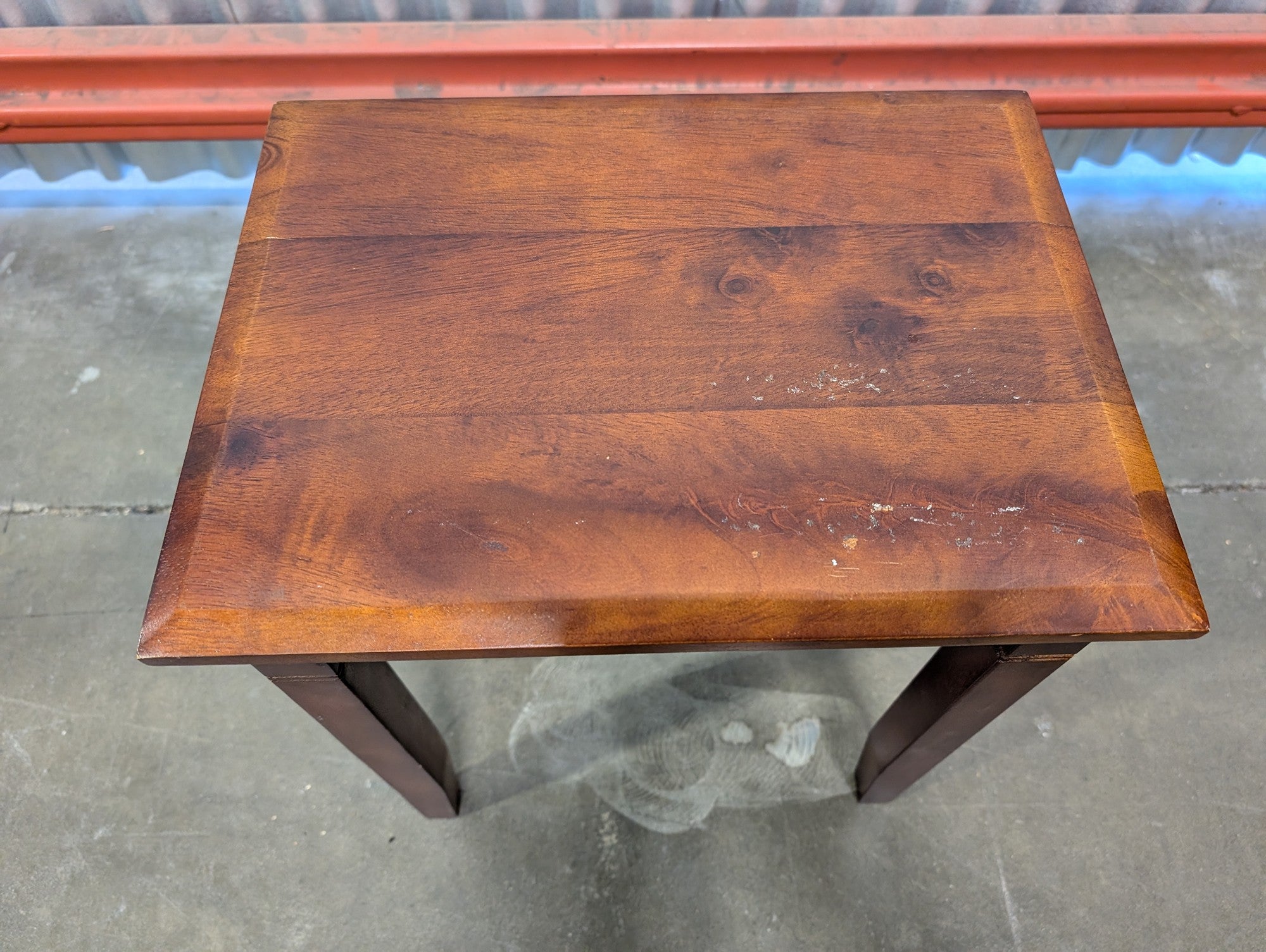 Solid Wood Square Accent Table, Rich Brown Finish