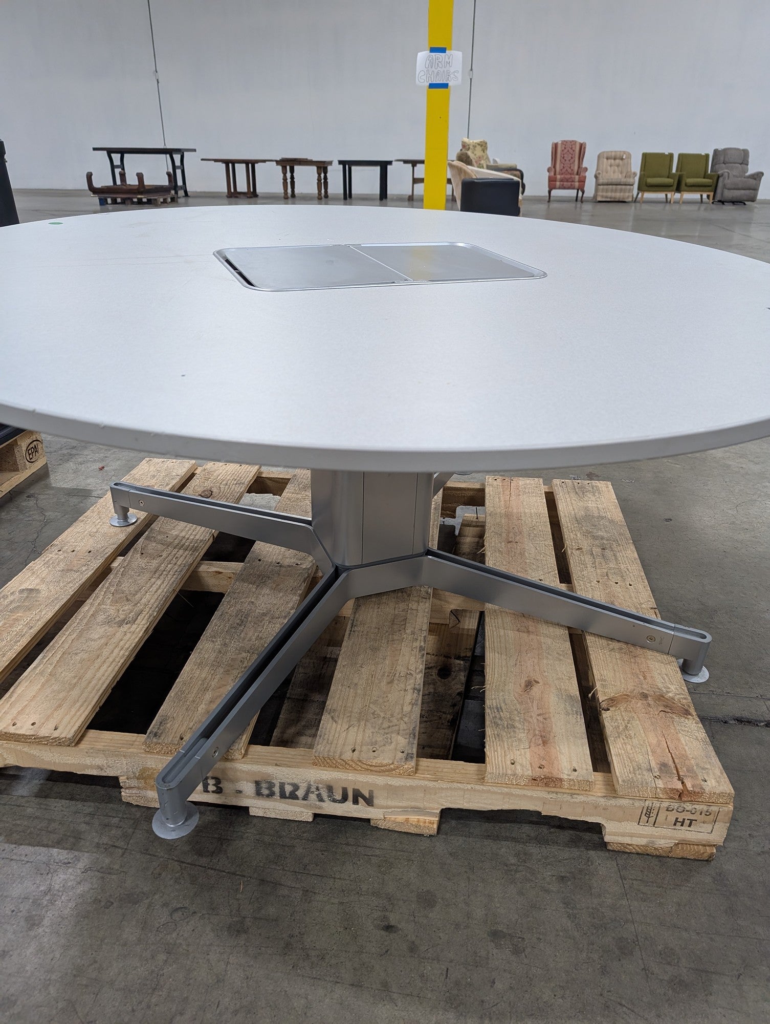 Steelcase Round Conference Table with Integrated Power Module