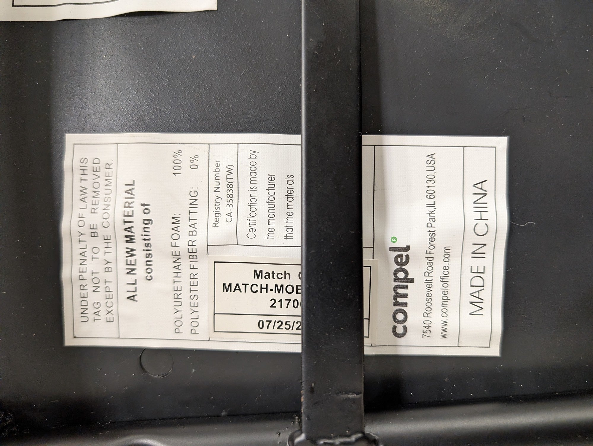 Compel Mesh Back Task Chair with Orange Fabric Seat and Casters