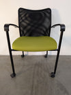 Compel Mesh Back Office Chair with Green Upholstered Seat