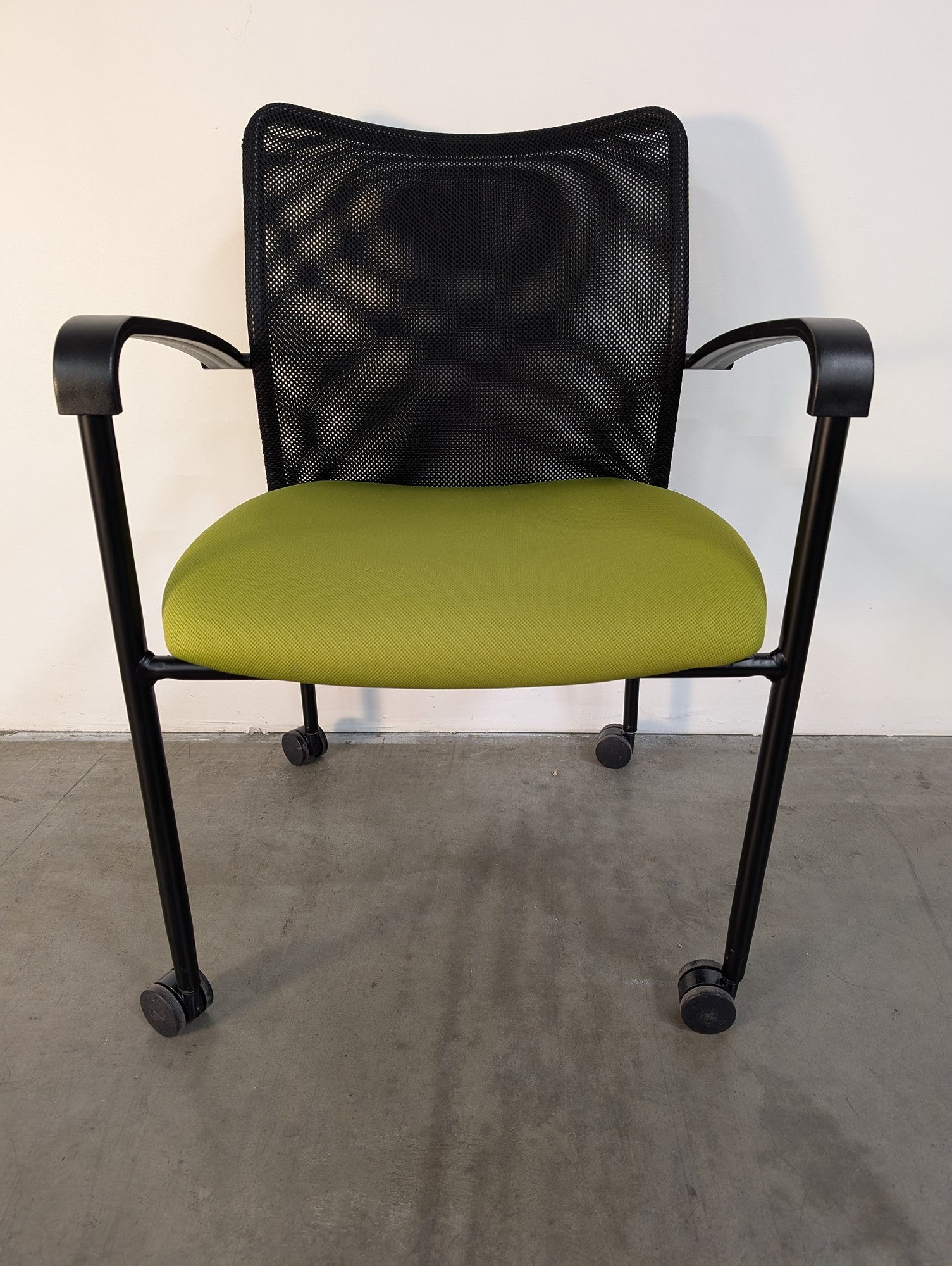 Compel Mesh Back Office Chair with Green Upholstered Seat