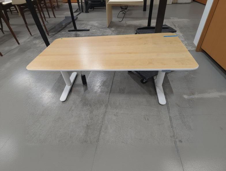 IKEA BEKANT Adjustable Sit/Stand Desk with Light Wood Top