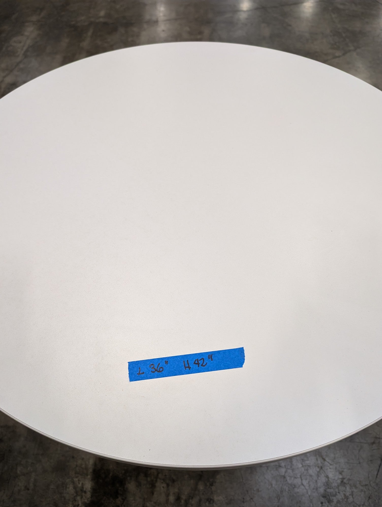 Modern White Round Bar Height Pedestal Table