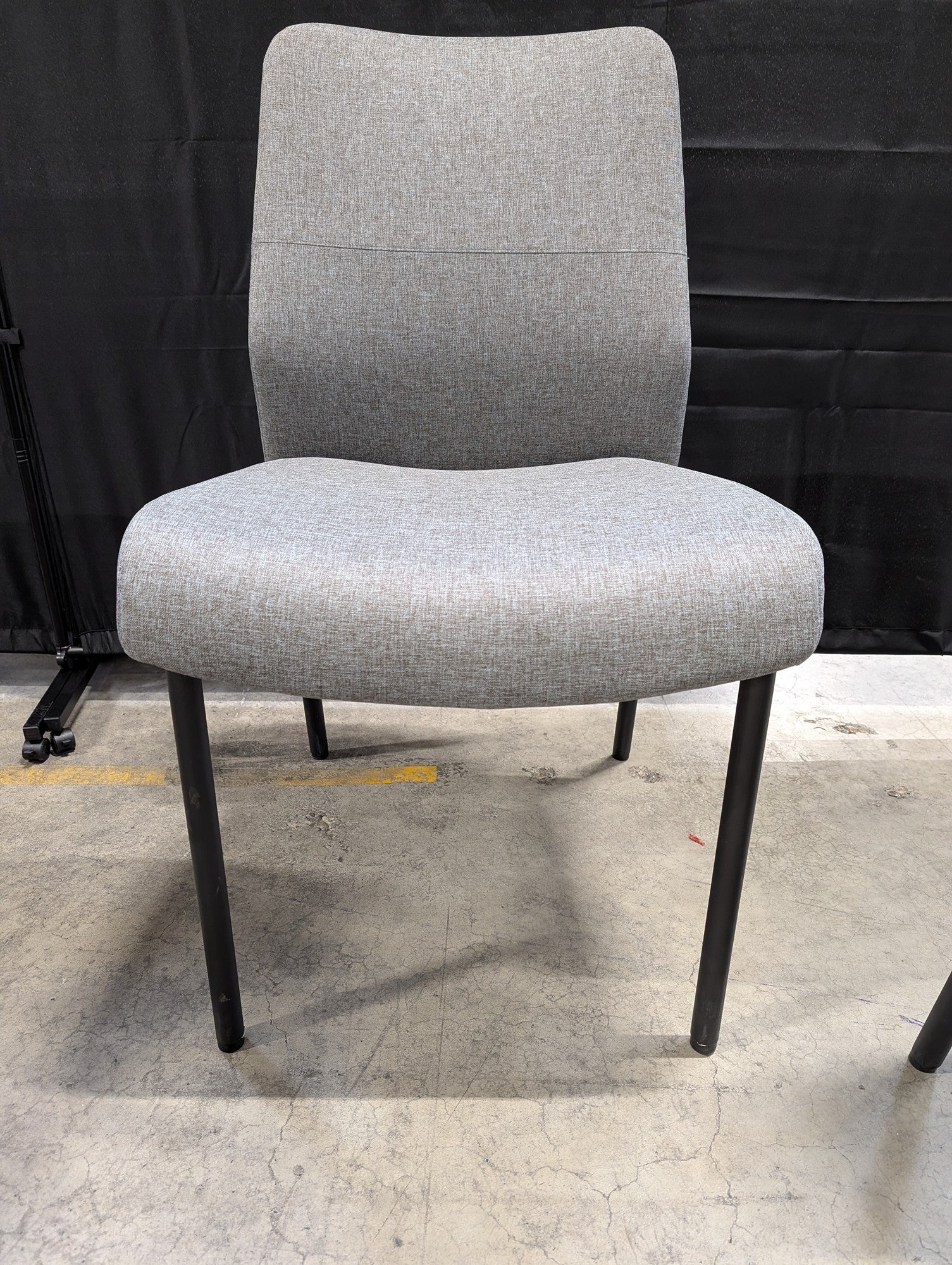 Modern Grey Upholstered Dining Accent Chair