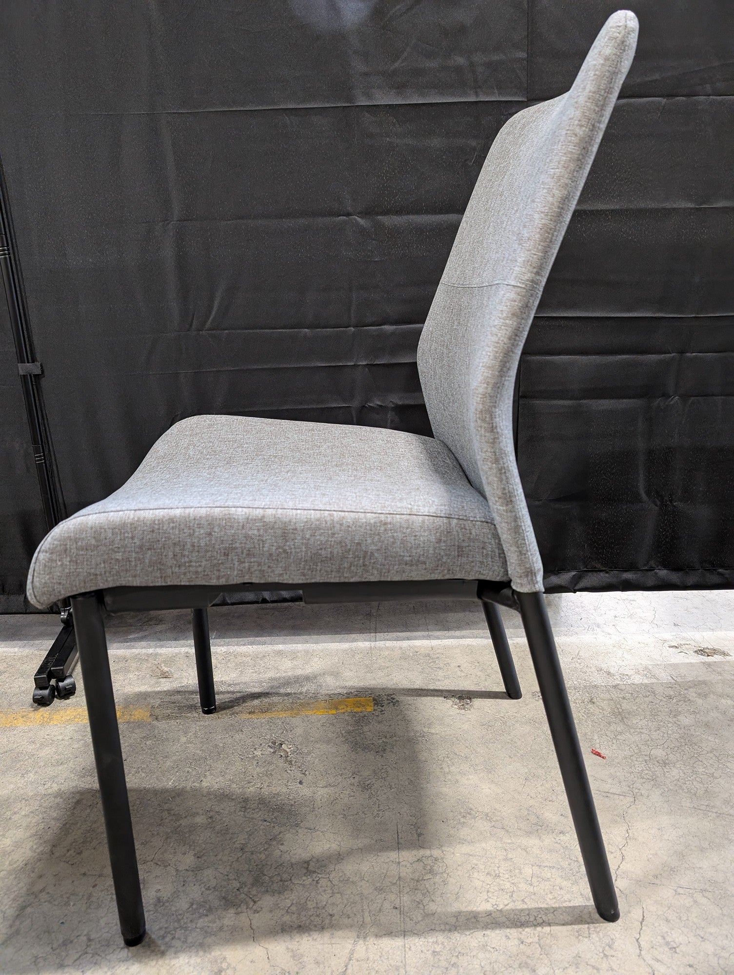 Modern Grey Upholstered Dining Accent Chair
