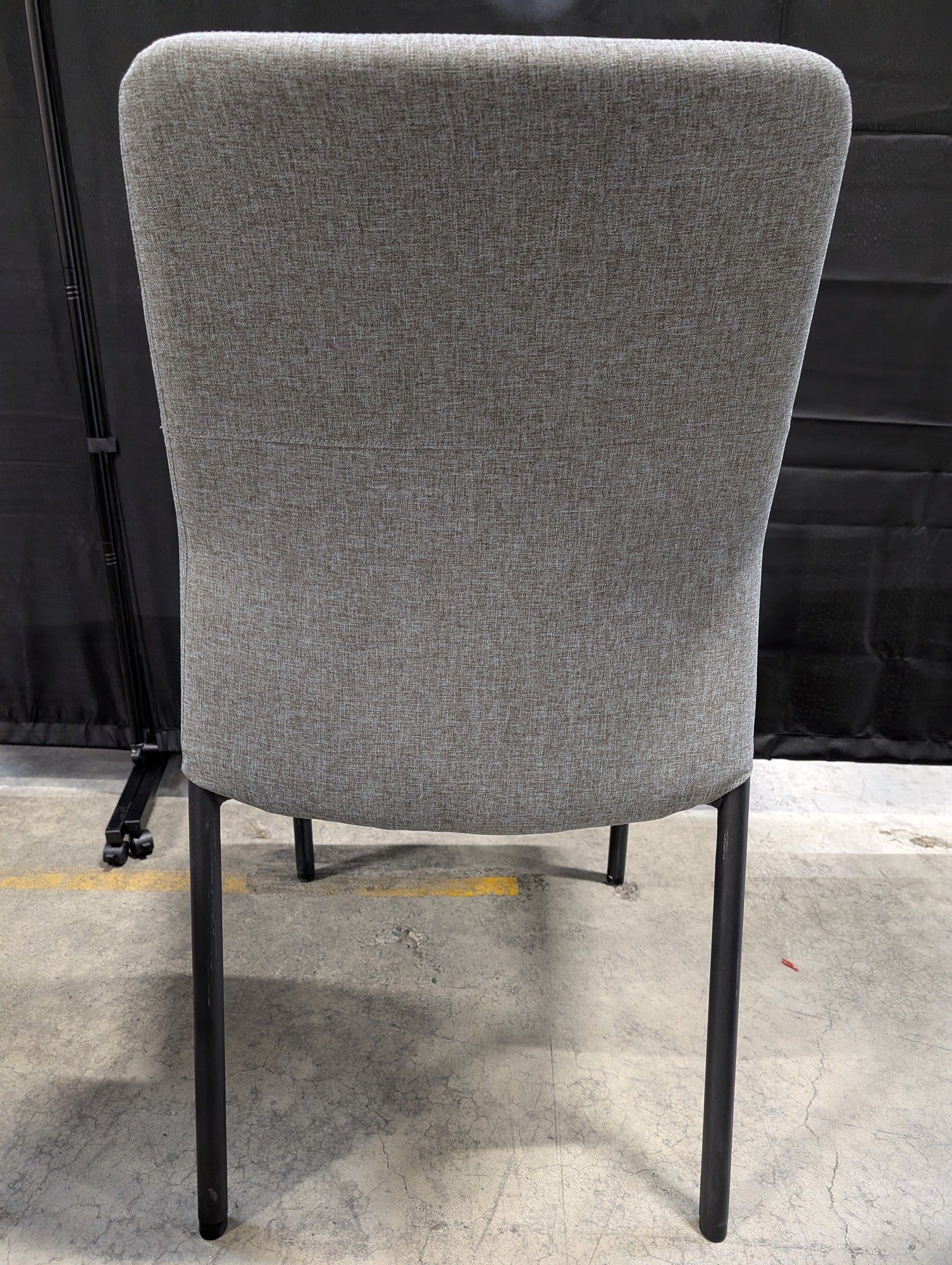 Modern Grey Upholstered Dining Accent Chair