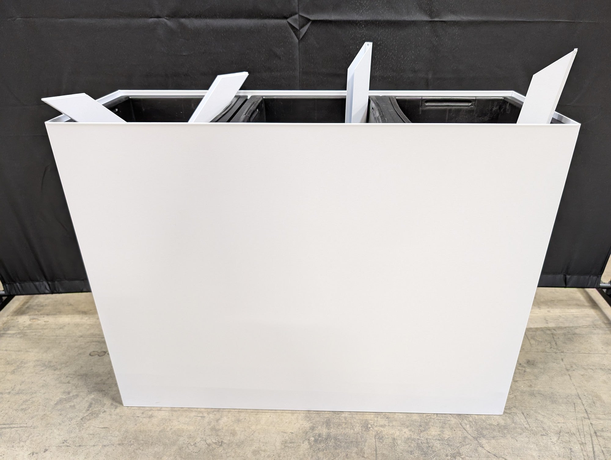 Modern White Triple Compartment Planter Box