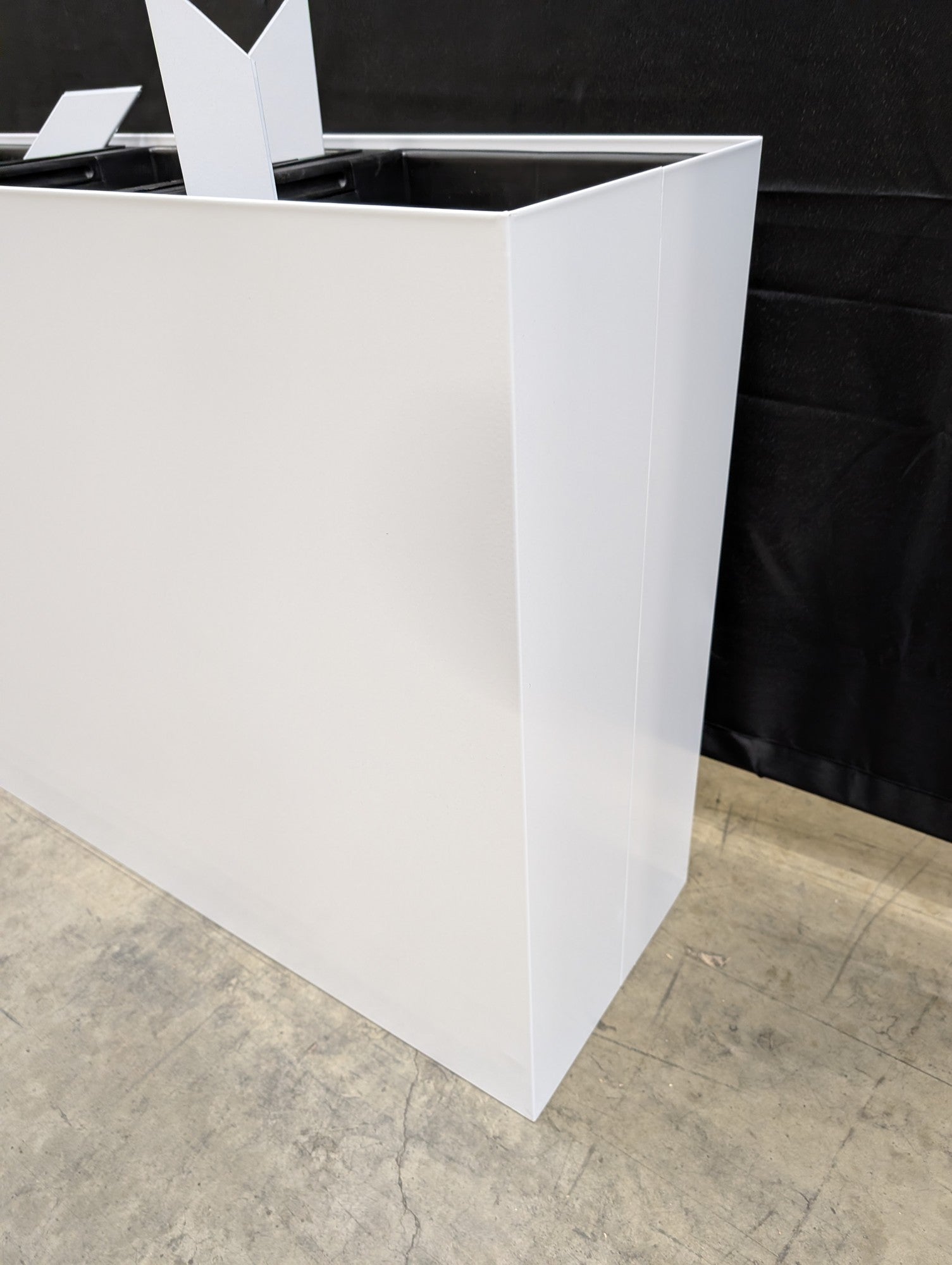Modern White Triple Compartment Planter Box