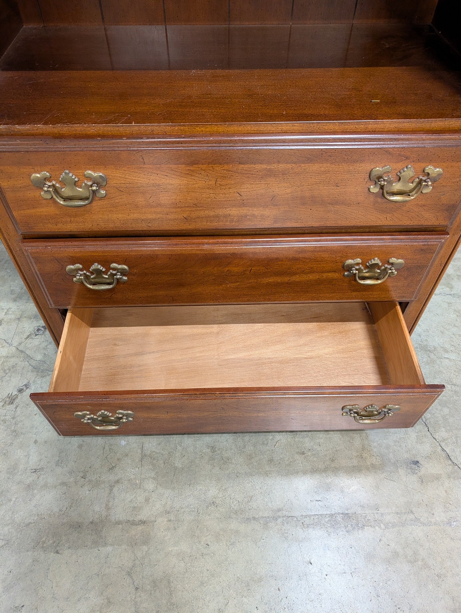 American Drew Traditional Solid Wood Bookcase with Storage Drawers