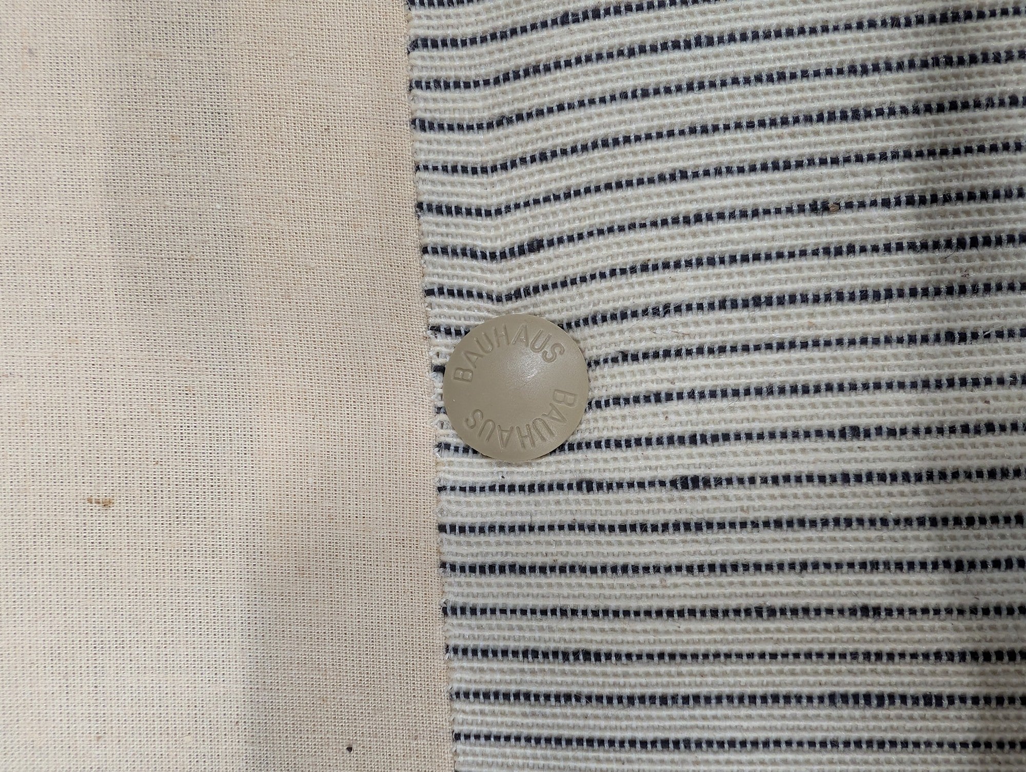 Bauhaus Pinstripe Two-Seater Loveseat with Rolled Arms