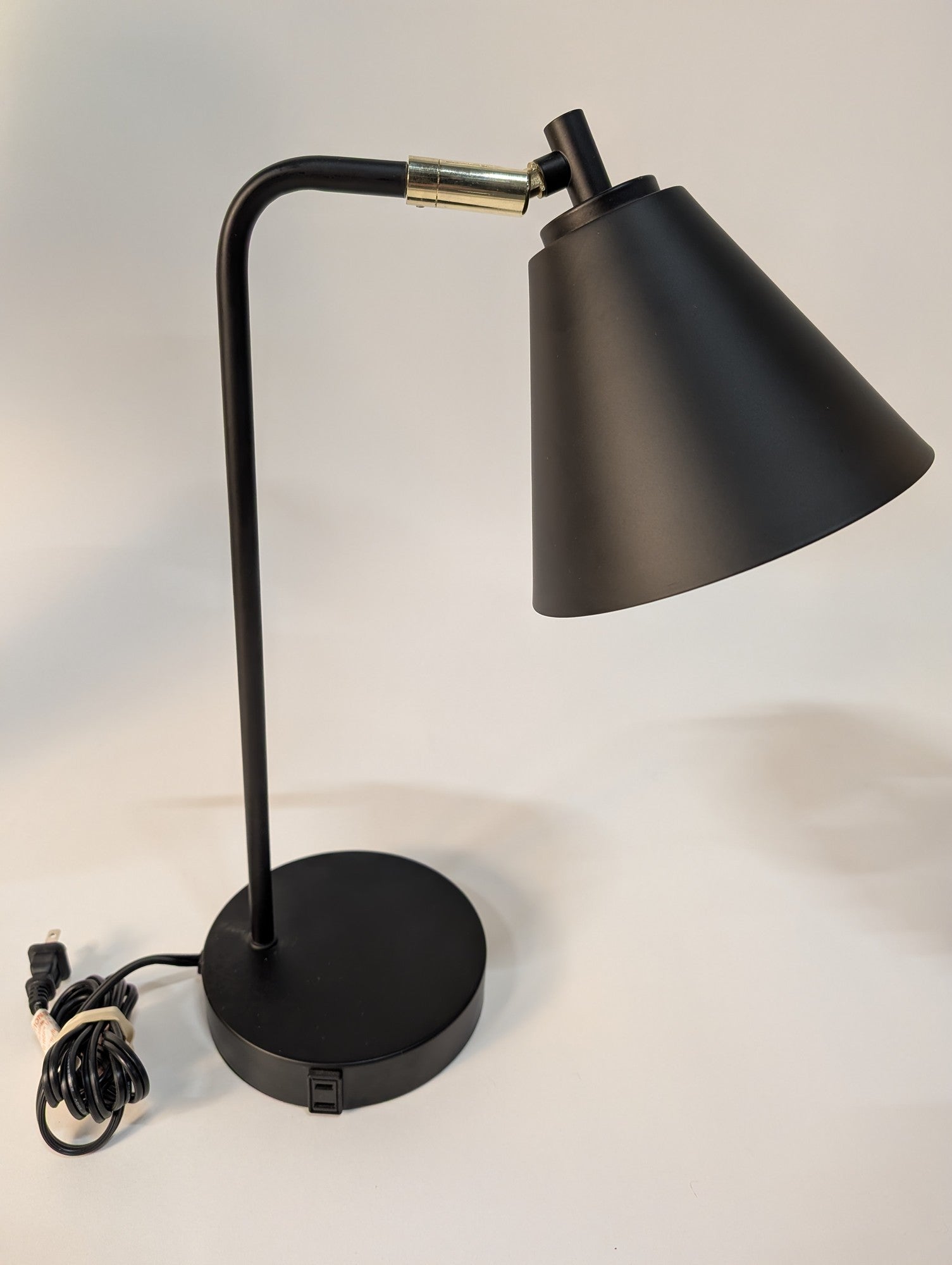Modern Black Desk Lamp with USB Charging Ports