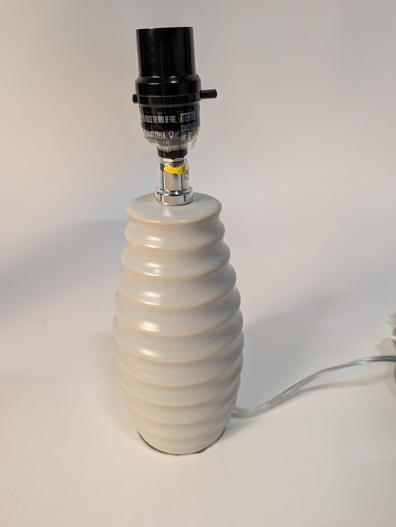 Contemporary Ribbed Ceramic Table Lamp Base