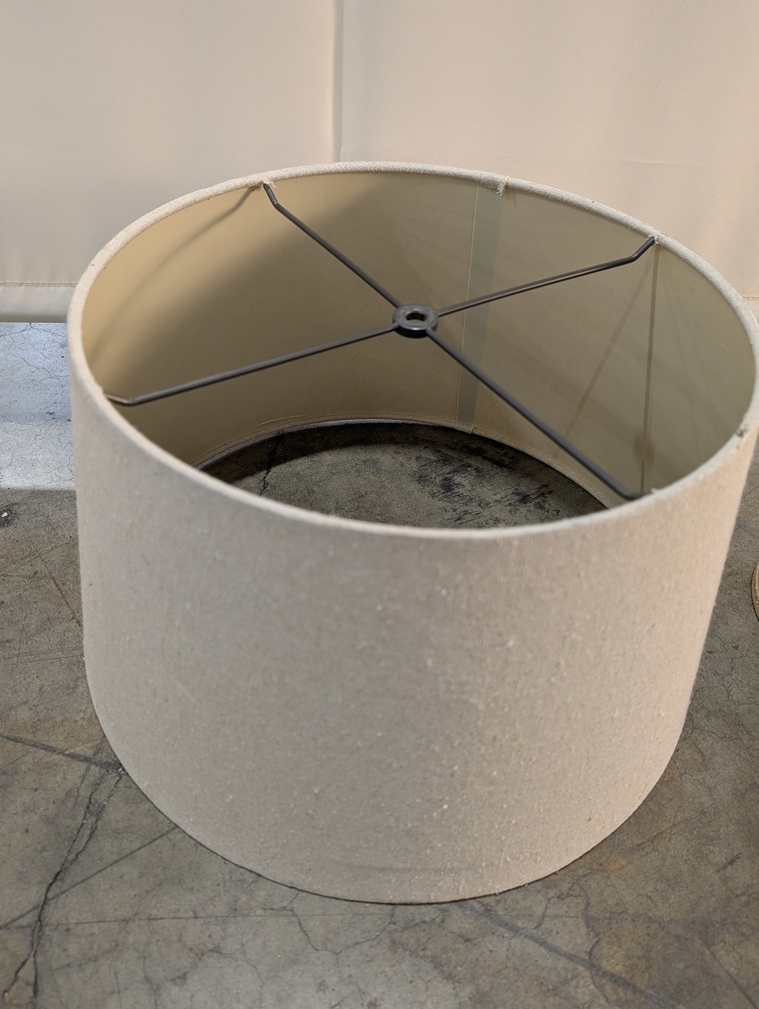 Neutral Fabric Drum Lampshade
