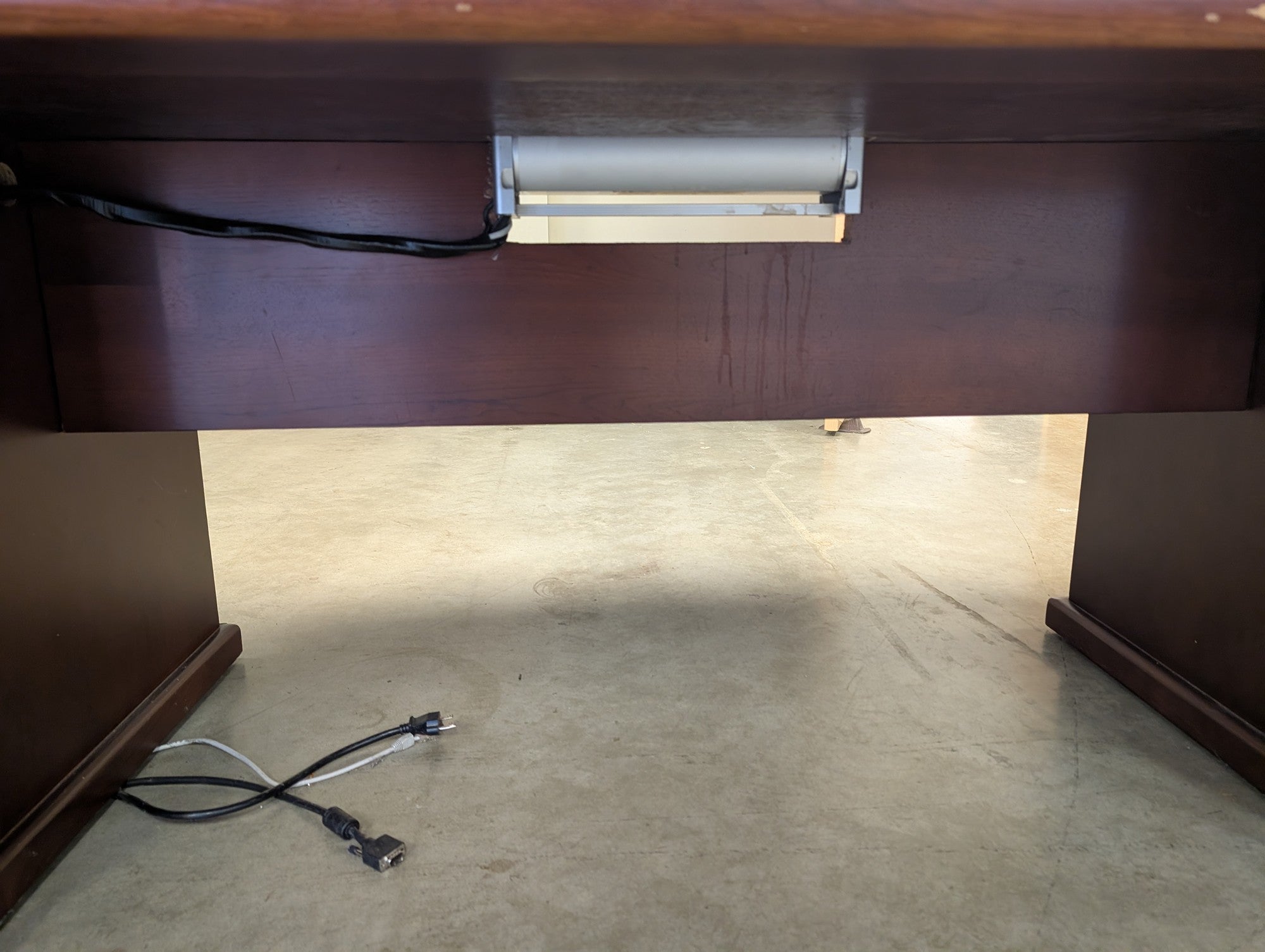 Large Racetrack Conference Table with Integrated Connectivity Module