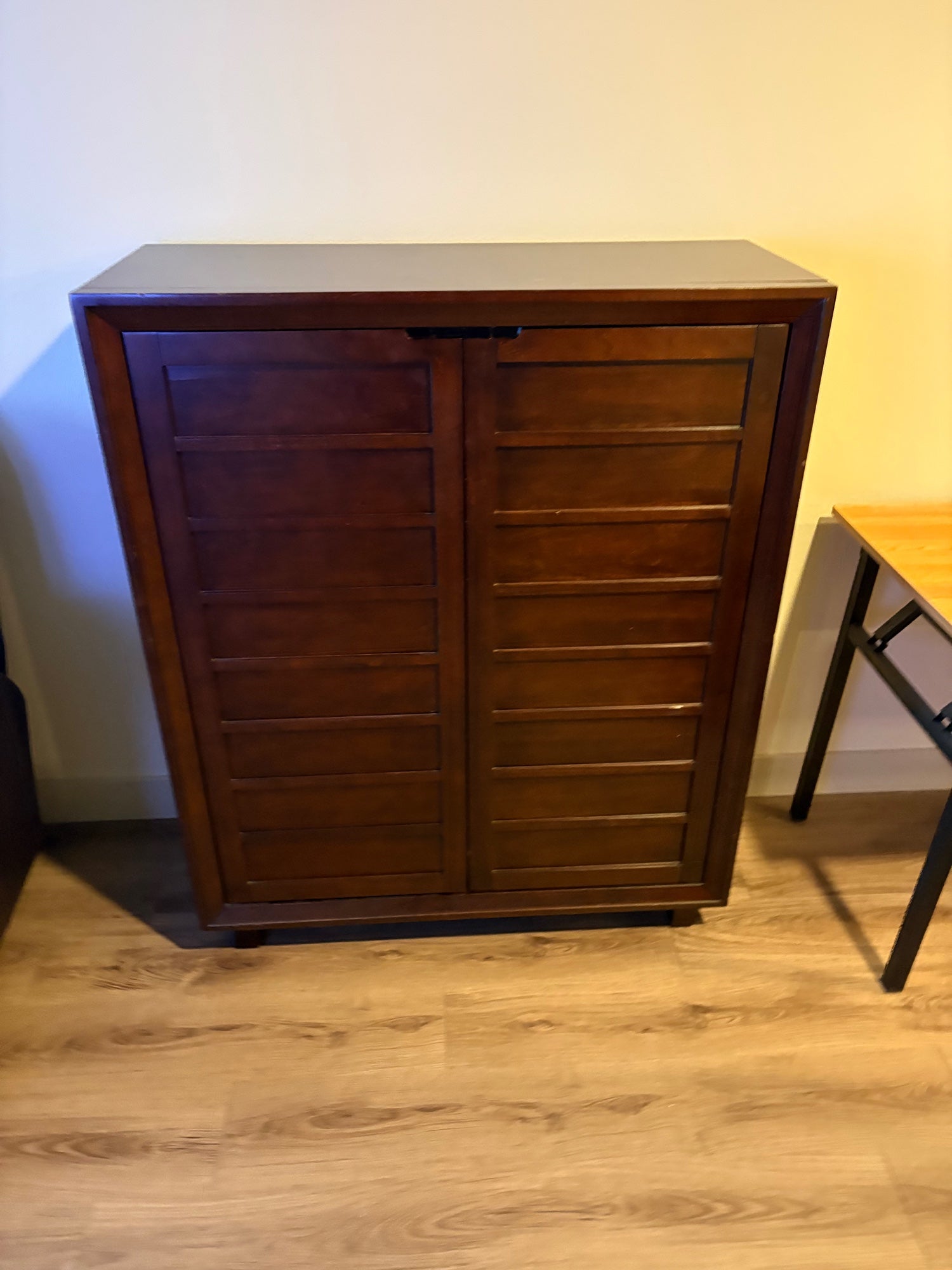 CRATE&BARREL Dark Wood Storage Cabinet