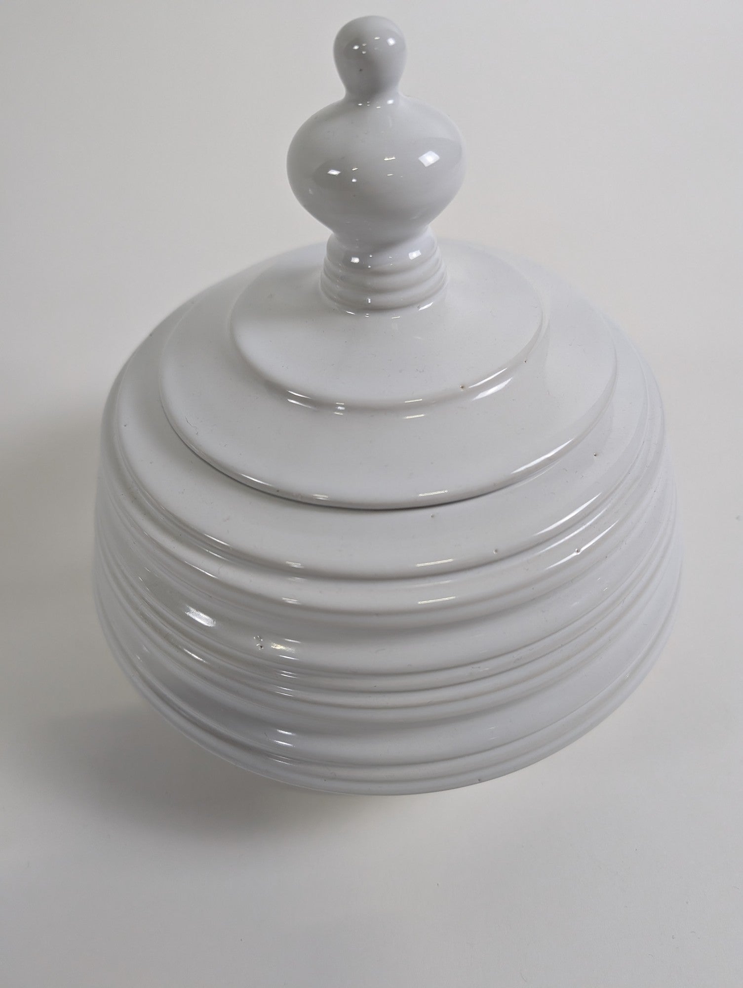 TRAM Ribbed Ceramic Lidded Storage Jar