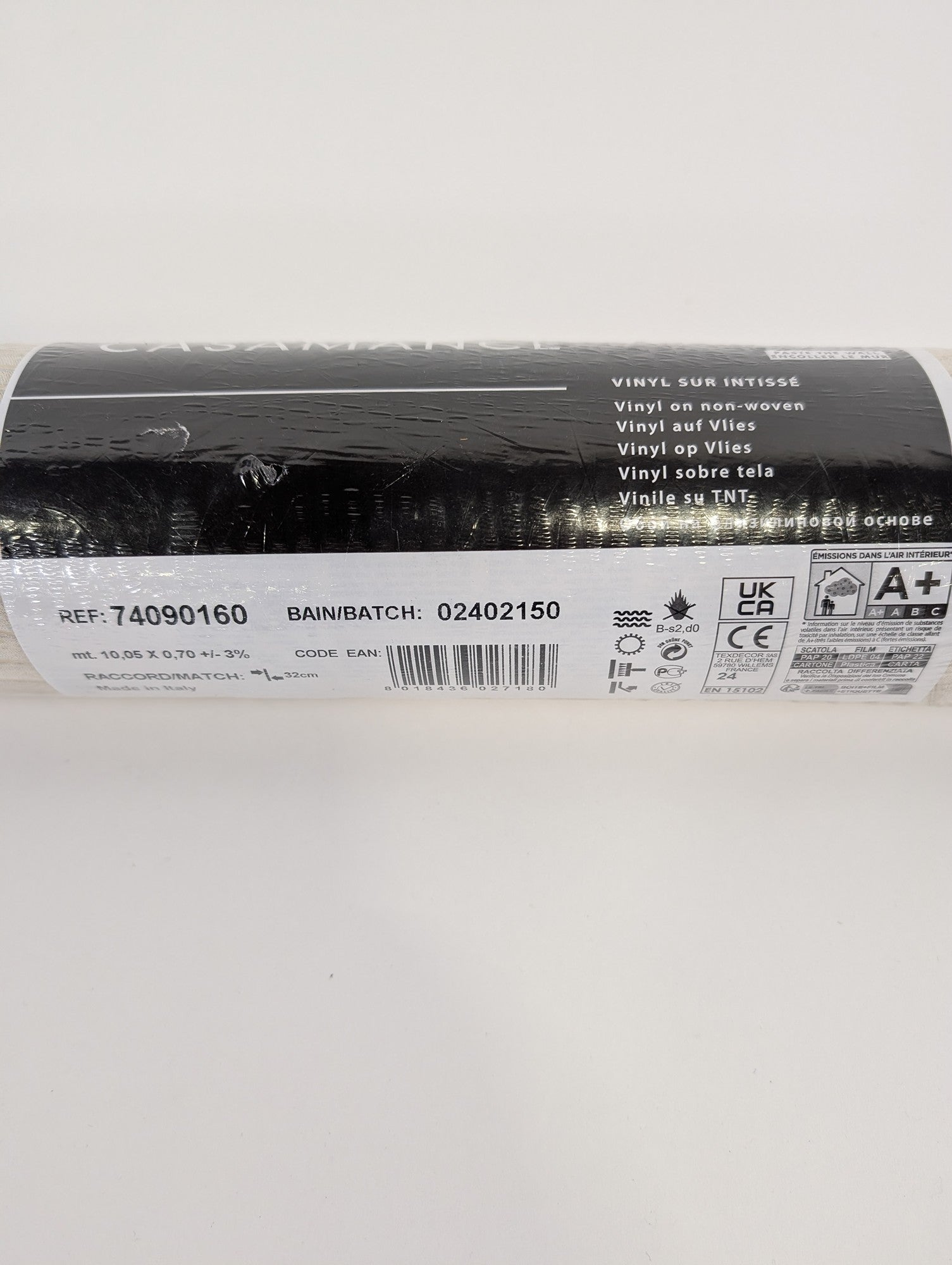 CASAMANCE Textured Vinyl Wallpaper Roll - Neutral Tone