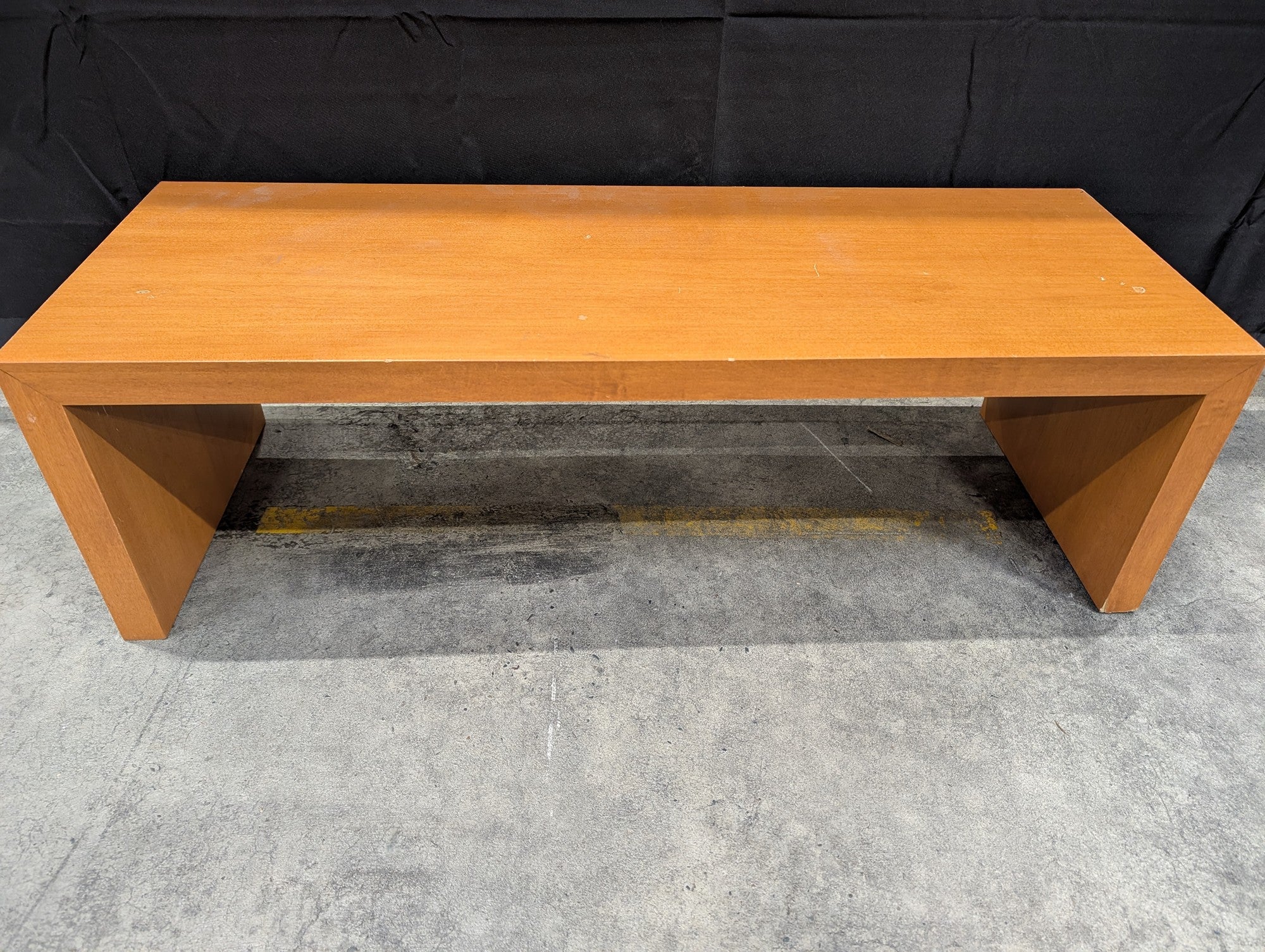 Contemporary Low Profile Wood Laminate Coffee Table - Minimalist Design