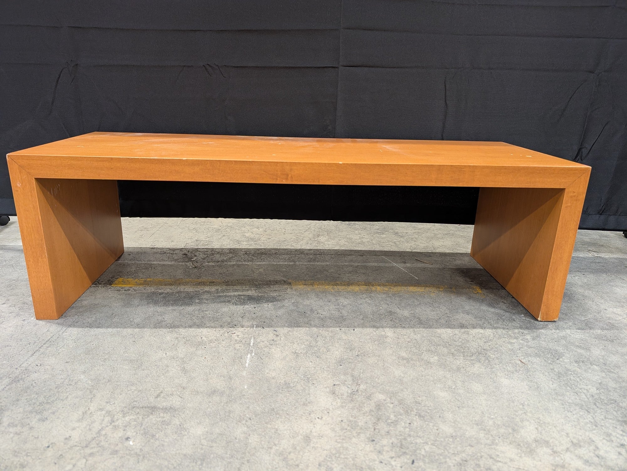 Contemporary Low Profile Wood Laminate Coffee Table - Minimalist Design