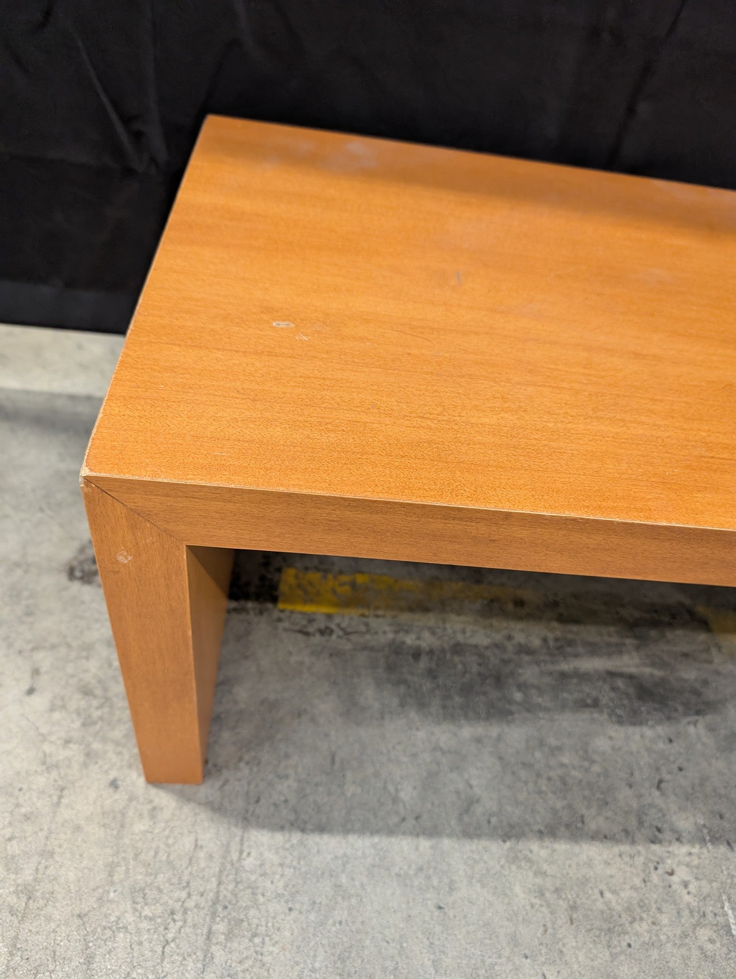 Contemporary Low Profile Wood Laminate Coffee Table - Minimalist Design