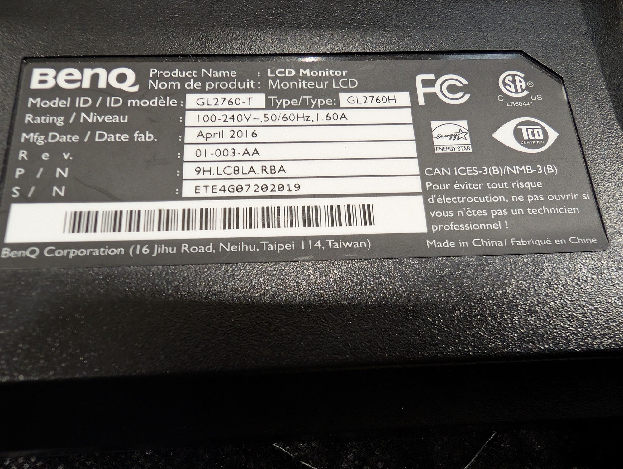 BenQ GL2760H 27-inch Full HD LCD LED Monitor with HDMI Input