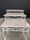 Set of Three Marble Top Nesting Tables