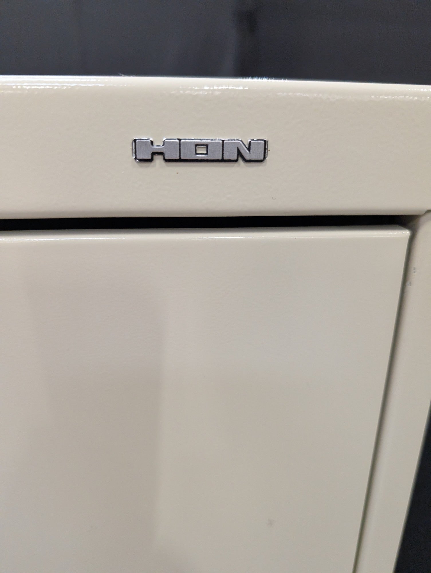 HON Sturdy Beige 4-Drawer Lateral Filing Cabinet