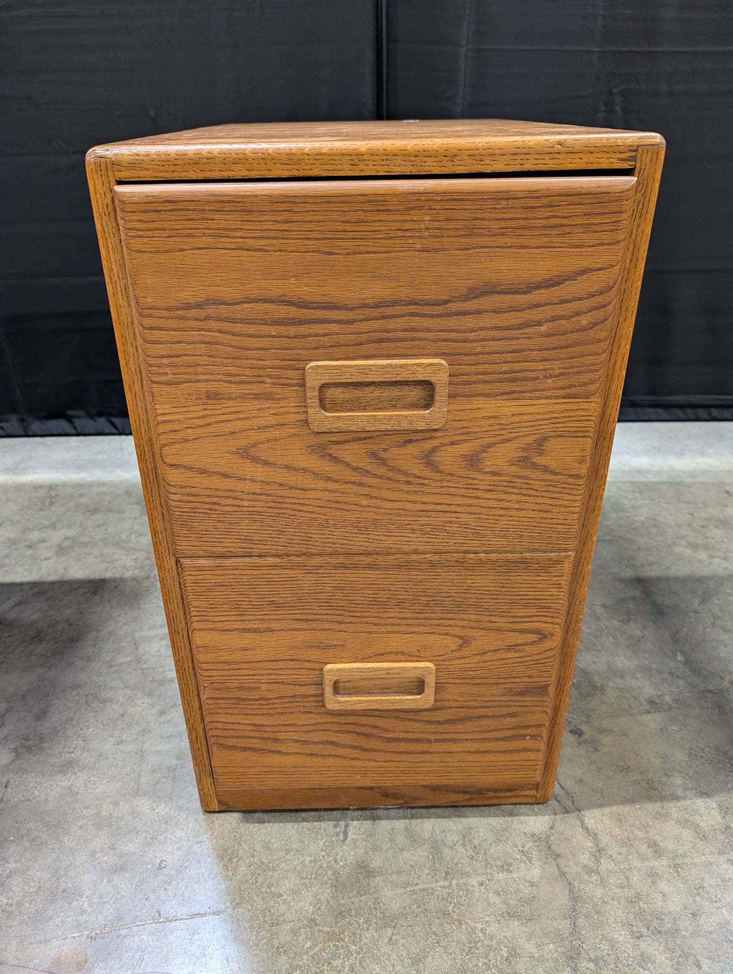 Compact Two-Drawer Wood Storage Cabinet with Organizer