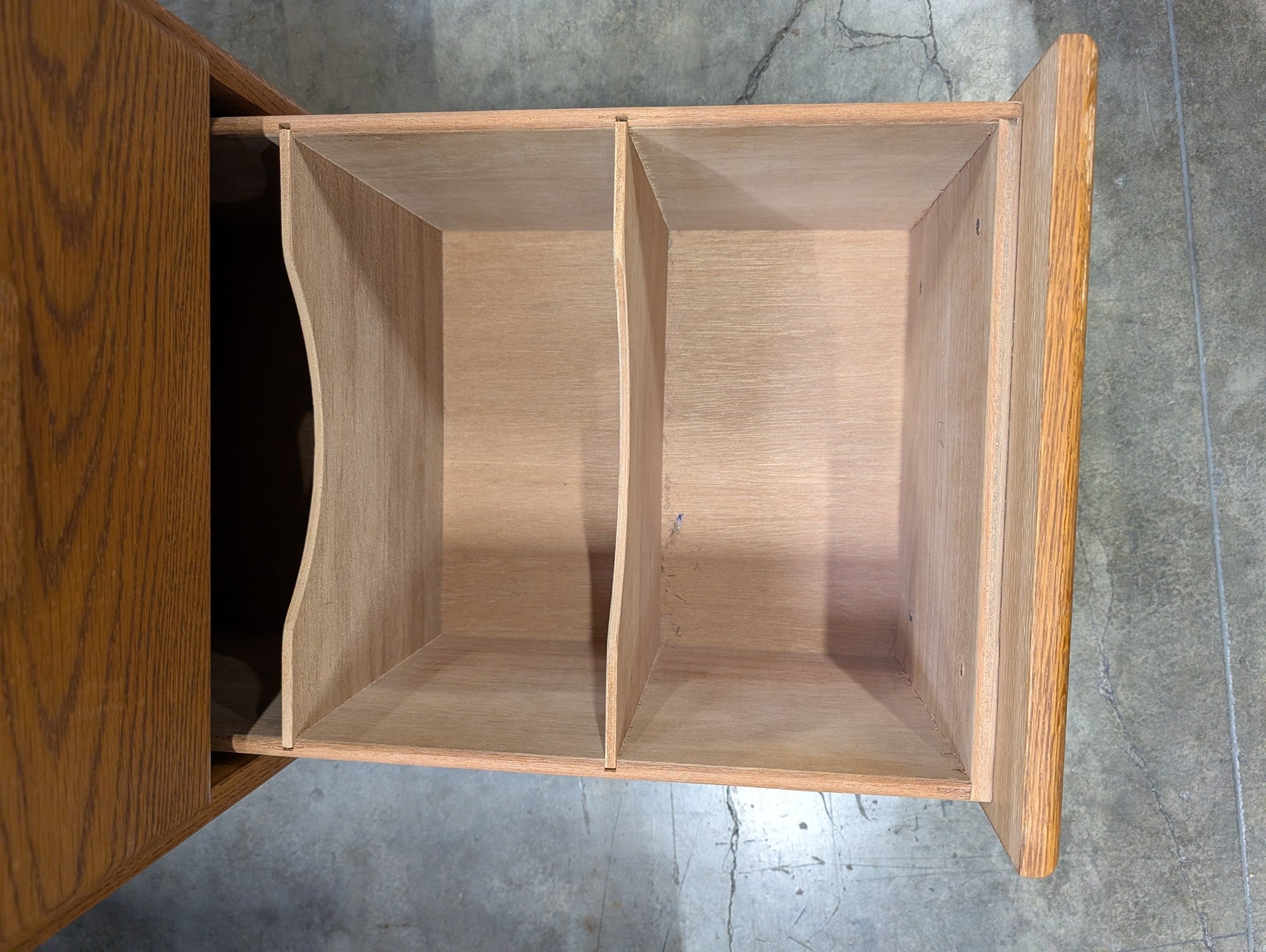 Compact Two-Drawer Wood Storage Cabinet with Organizer