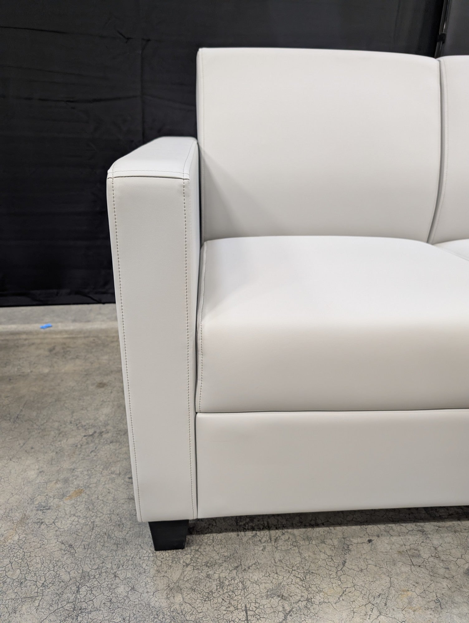 Modern Light Grey Two-Seater Sofa