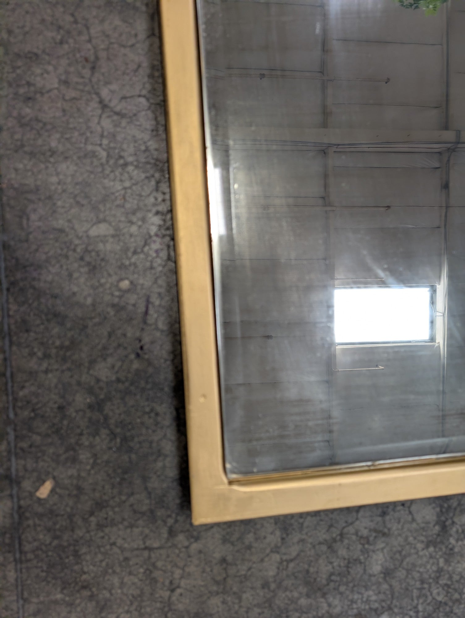 Rectangular Gold-Tone Wall Mirror
