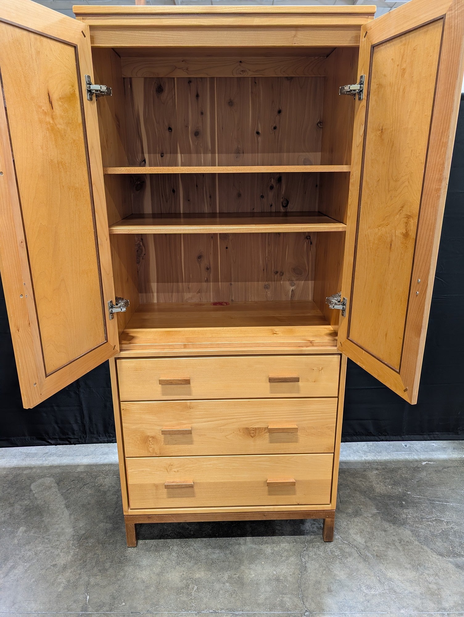 Wood Castle Corvallis 2000 Handcrafted Solid Wood Armoire with Cedar Drawers