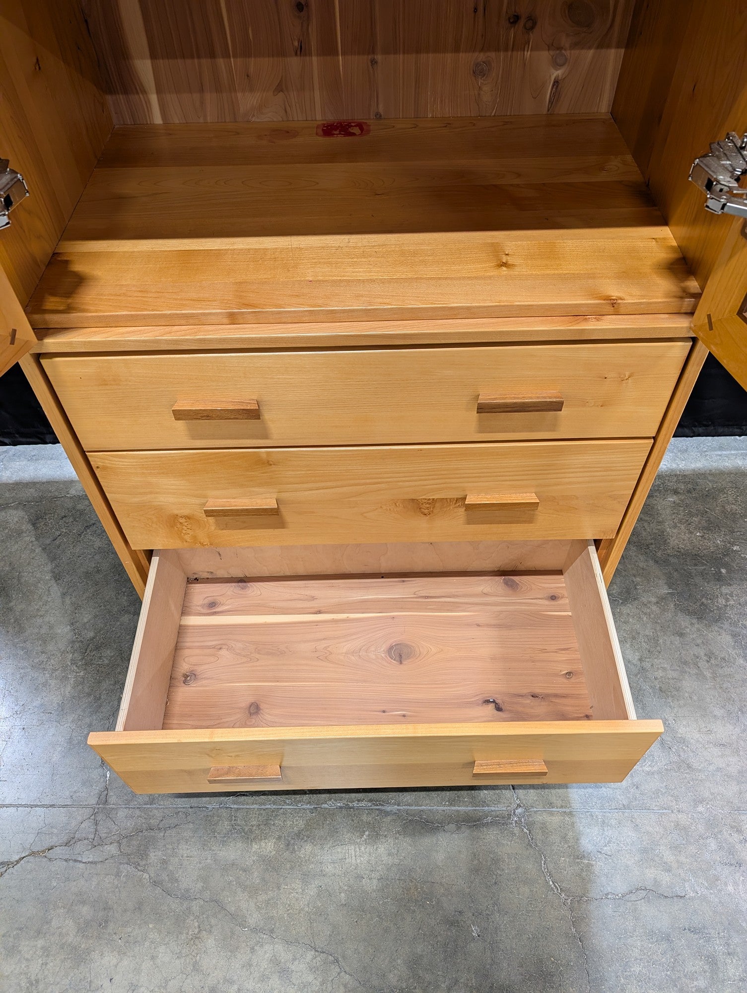 Wood Castle Corvallis 2000 Handcrafted Solid Wood Armoire with Cedar Drawers
