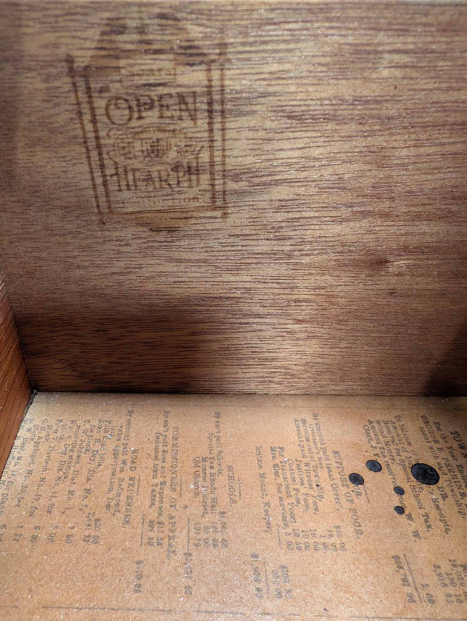 Open Hearth Rustic Wood Two-Drawer Nightstand