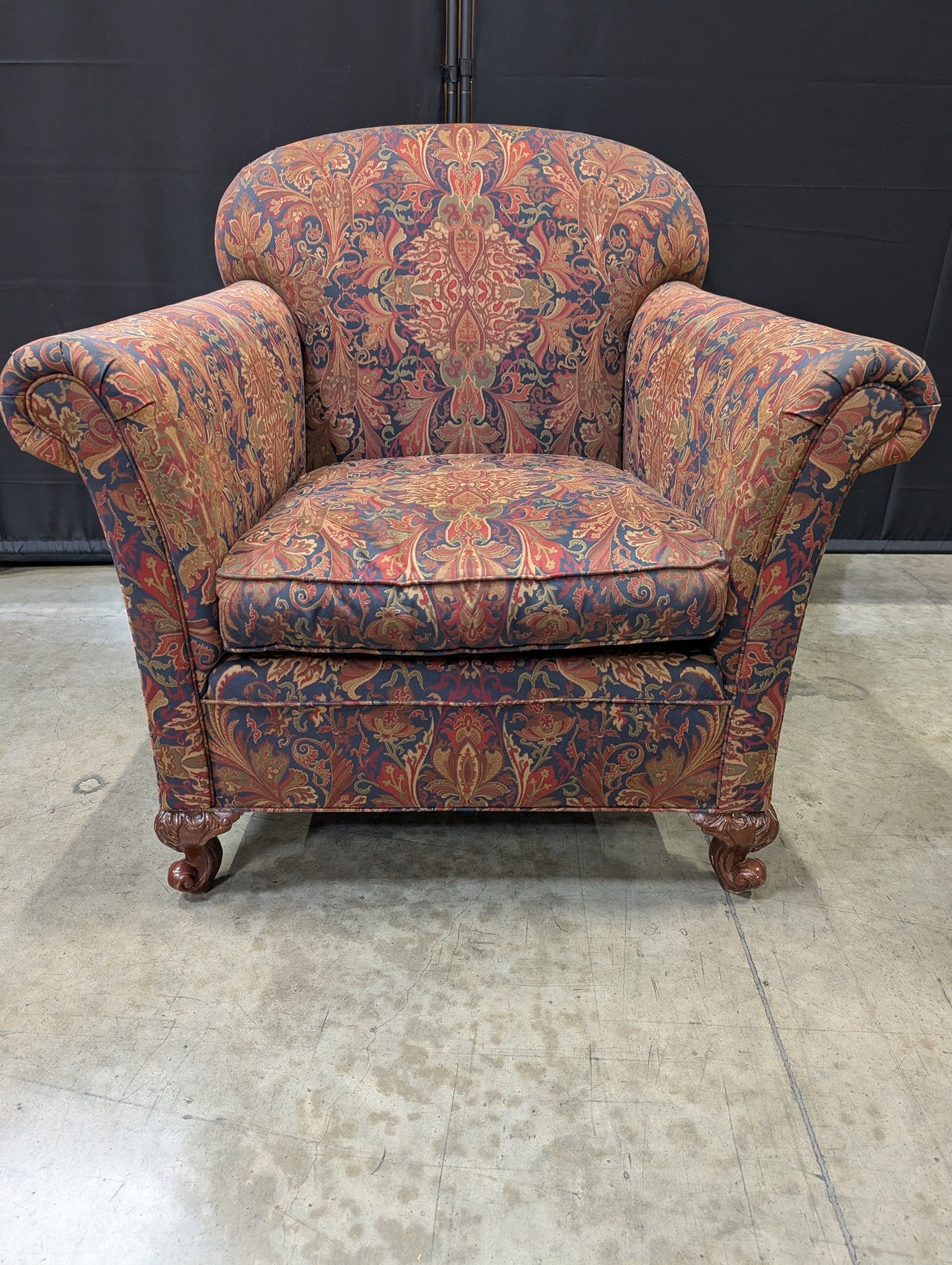 Beacon Hill Showrooms Traditional Paisley Upholstered Armchair