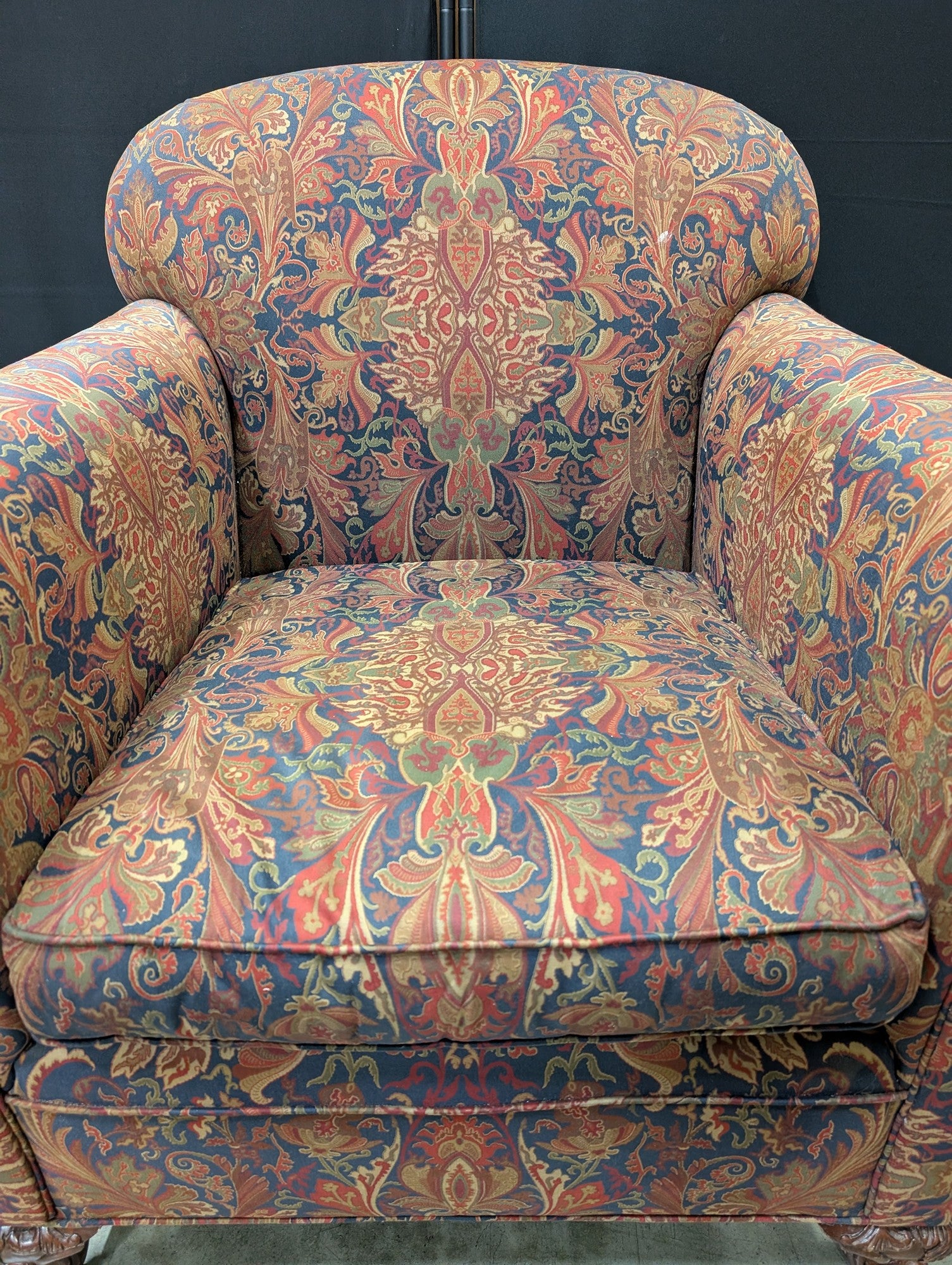 Beacon Hill Showrooms Traditional Paisley Upholstered Armchair