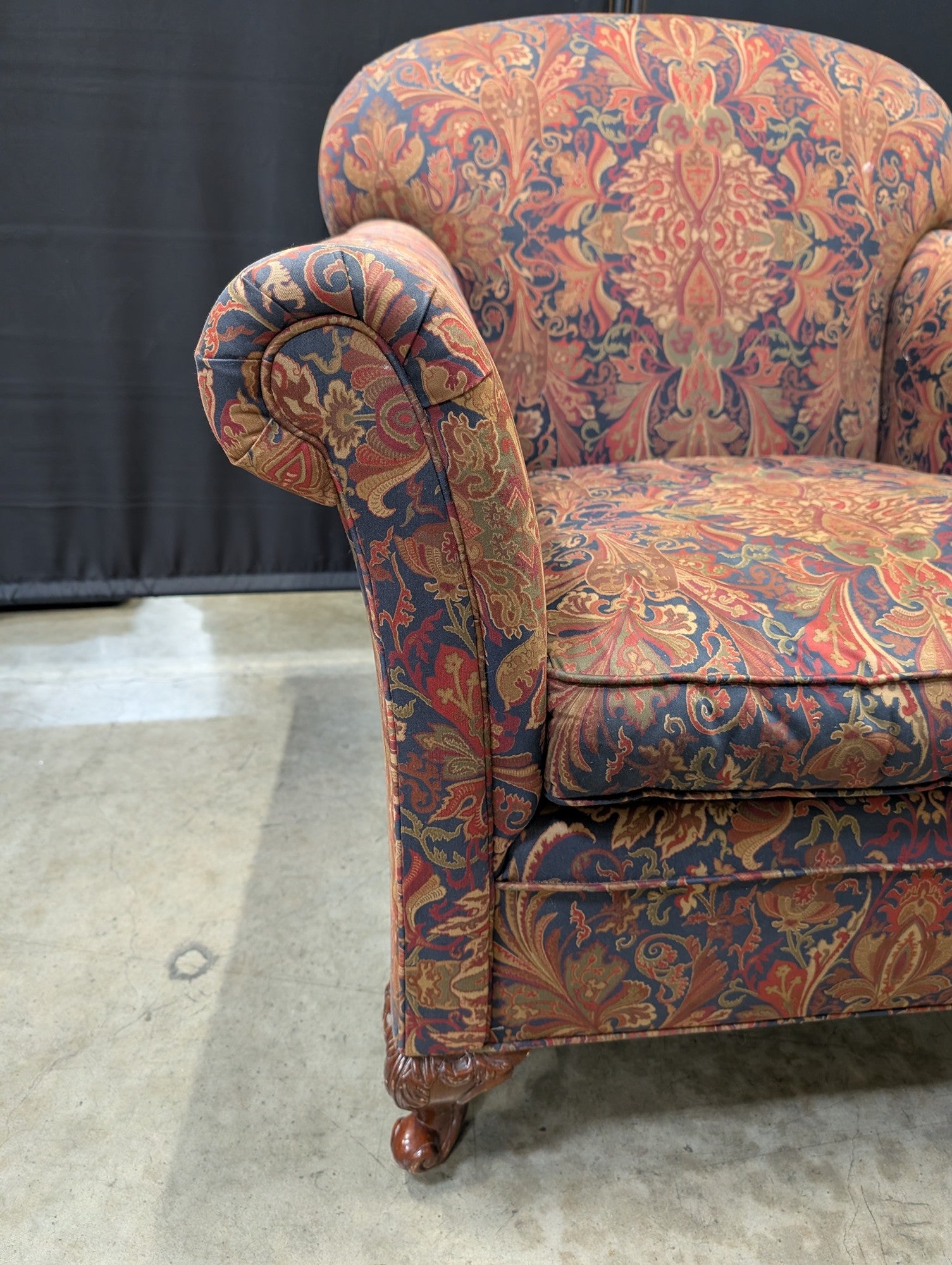 Beacon Hill Showrooms Traditional Paisley Upholstered Armchair